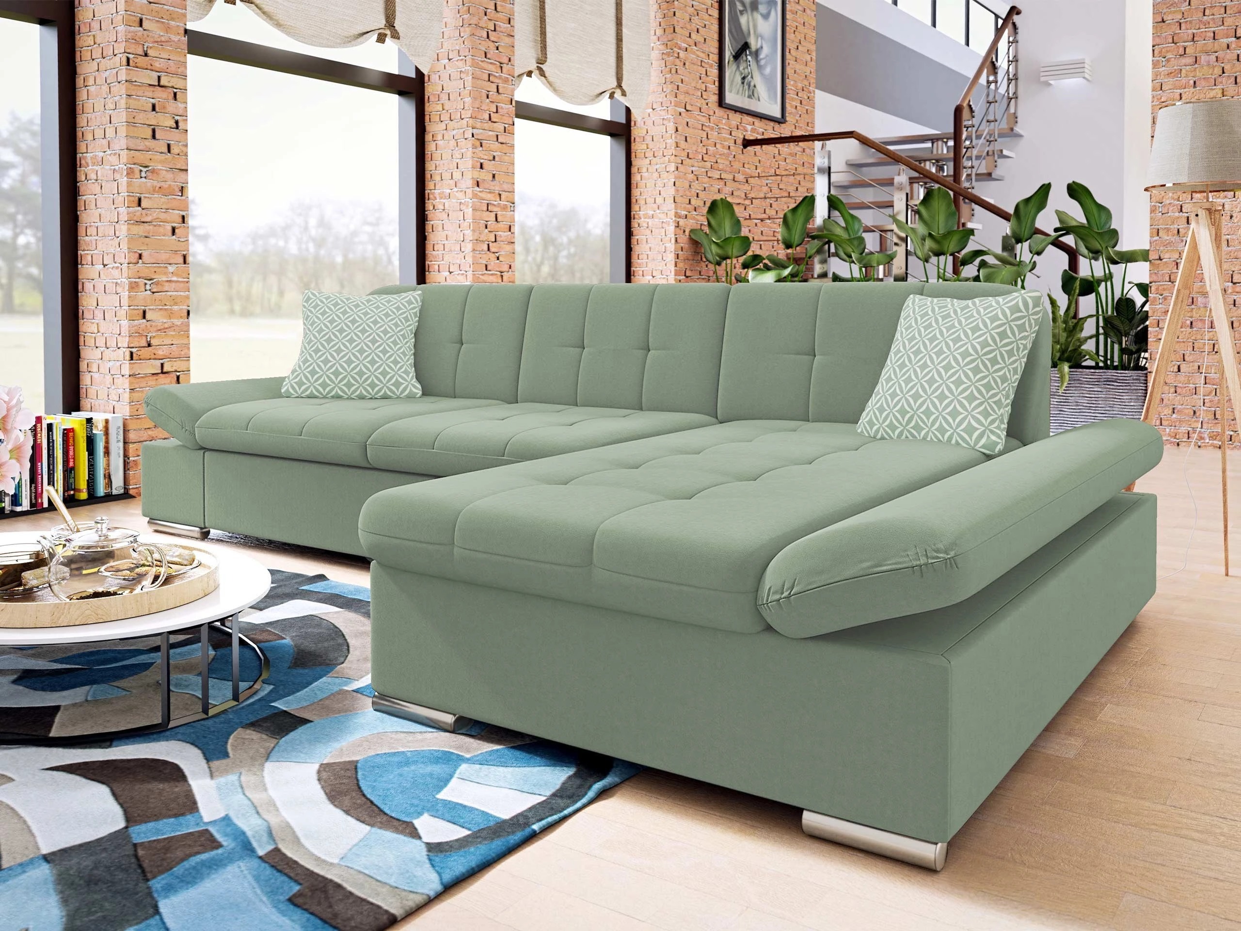 Canapé d'angle Comfivo Sanitas I (Uttario Velvet 2954 + Evo 29)
