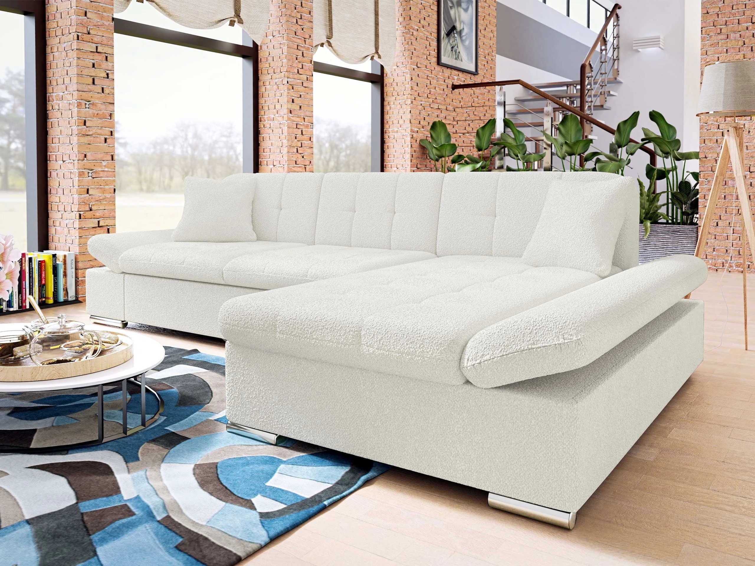 Canapé d'angle Comfivo Serenitas (Boucle Baloo 2073)