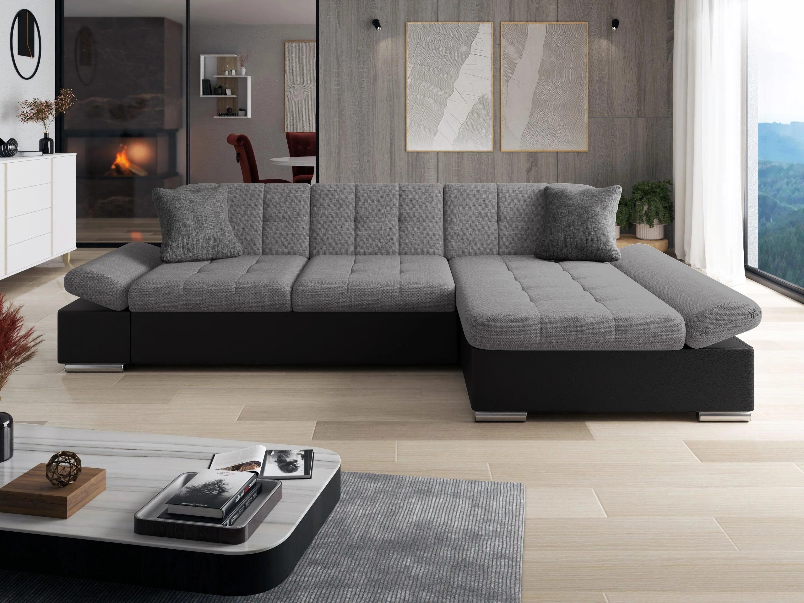 Canapé d'angle Comfivo Serenitas (Soft 011 + Lux 05 + Lux 06)