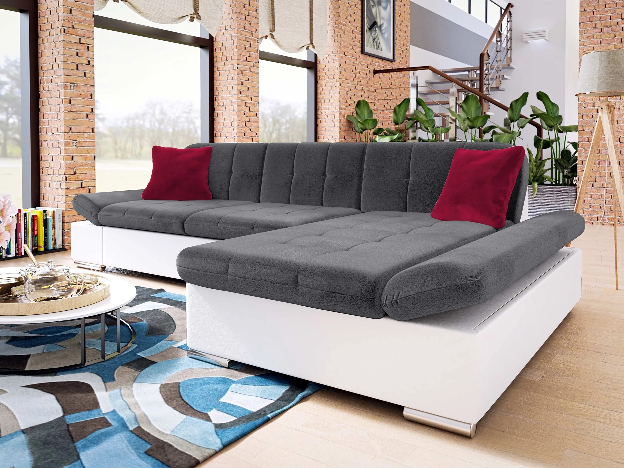 Canapé d'angle Comfivo Serenitas (Soft 017 + Kronos 22 + Kronos 02)