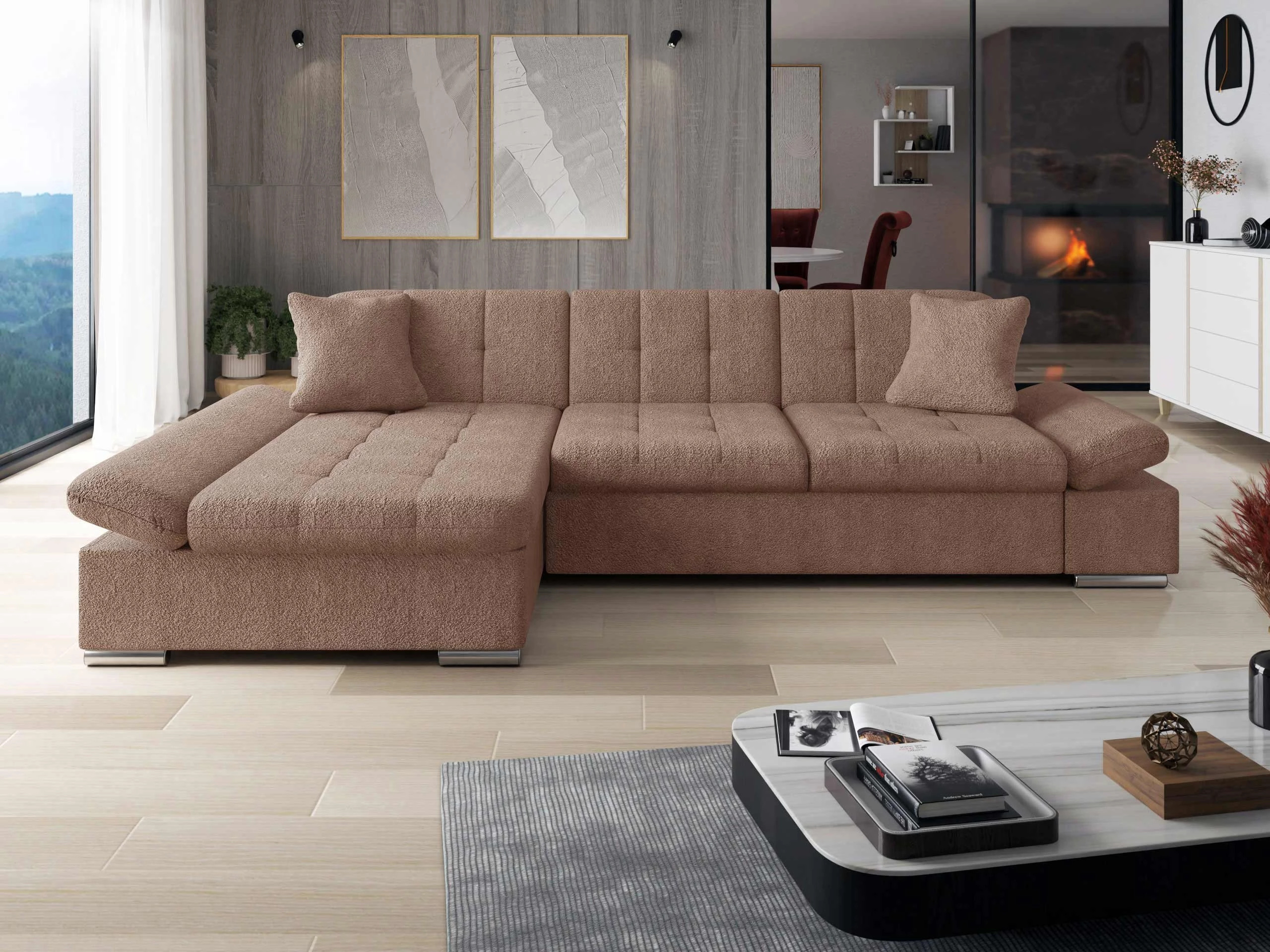Canapé d'angle Comfivo Serenitas (Coral 45)