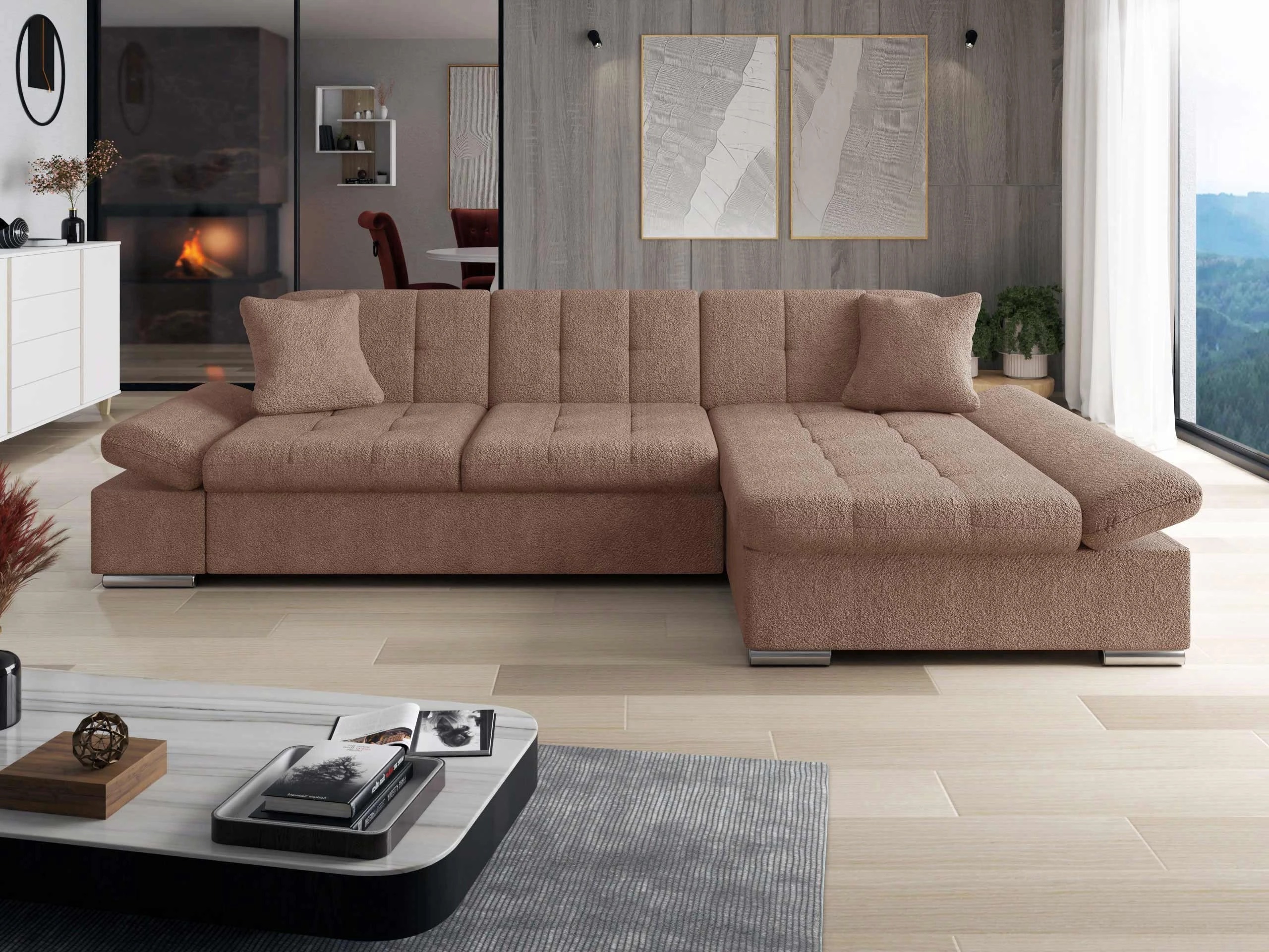 Canapé d'angle Comfivo Serenitas (Coral 45)