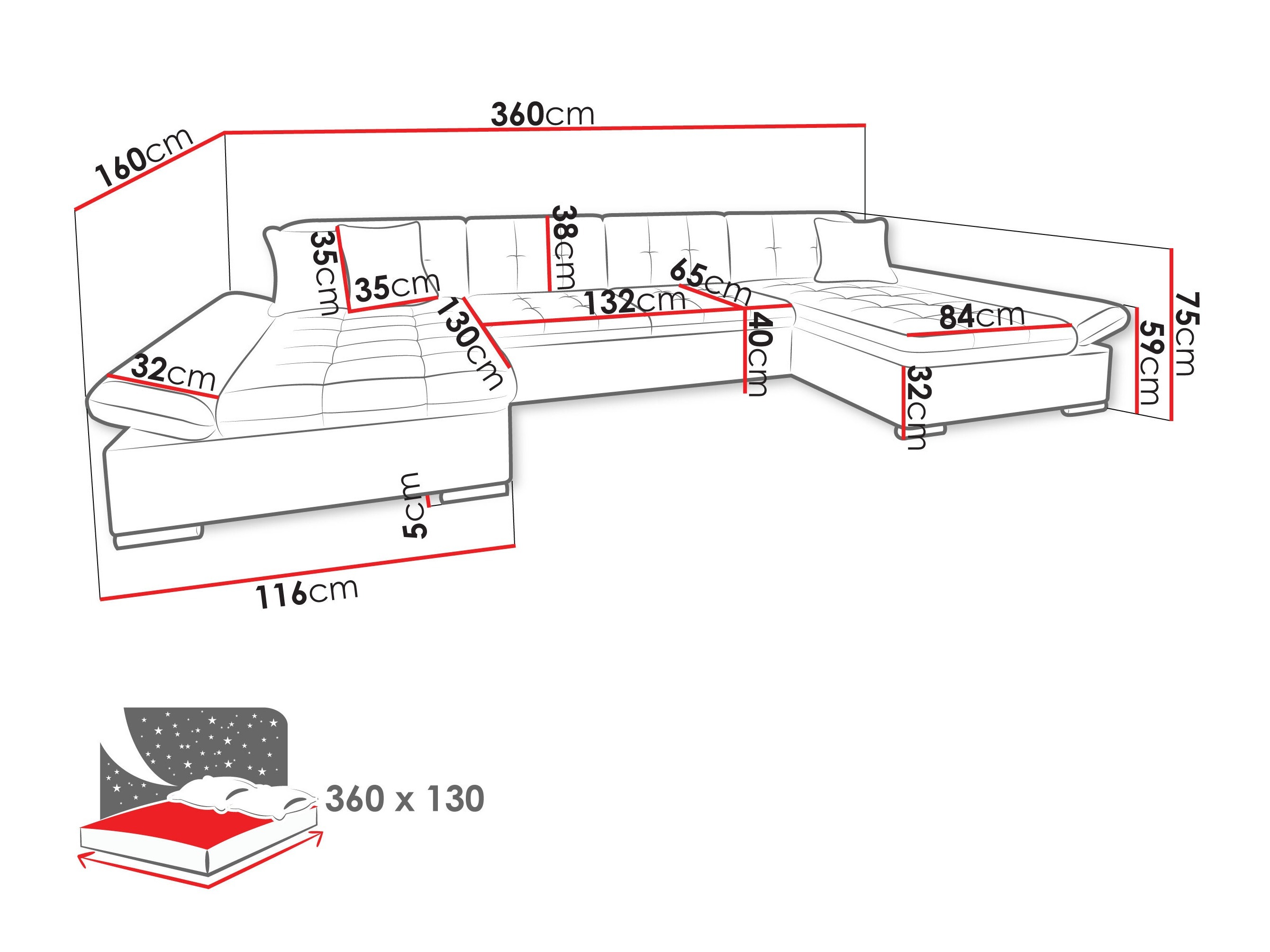 Canapé d'angle Comfivo Ficus (Flow 22)