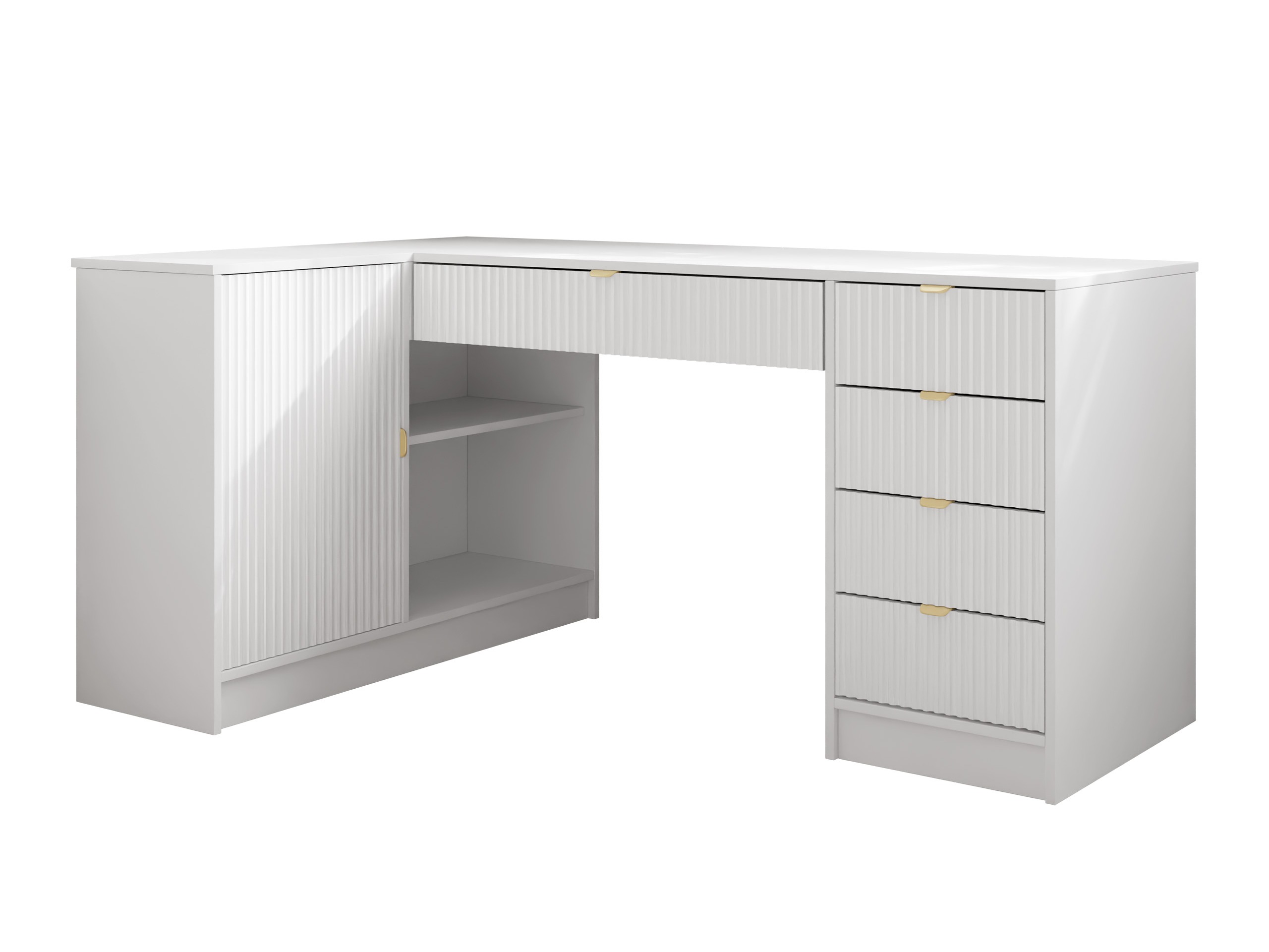 Bureau d'angle Comfivo Papilio II (Blanc)