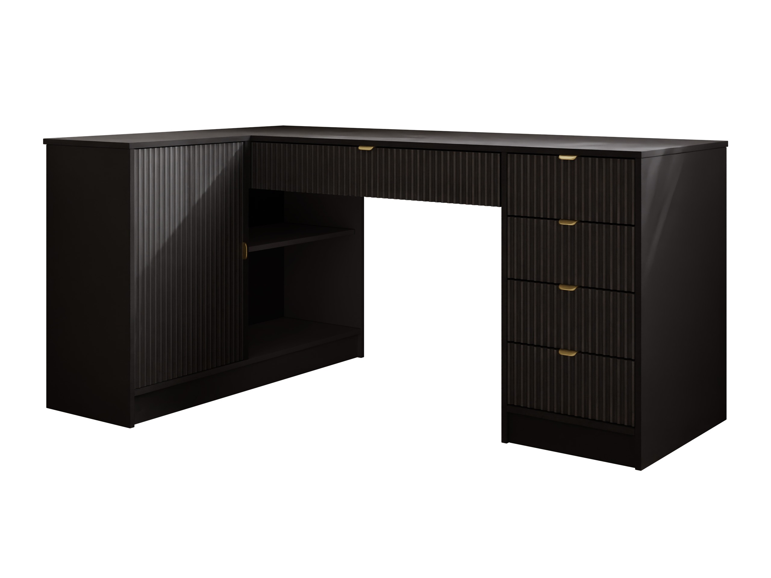 Bureau d'angle Comfivo Papilio II (Noir)
