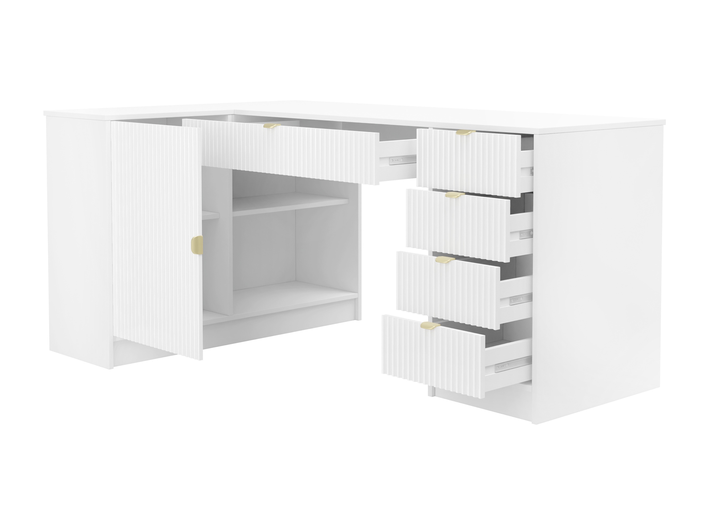 Bureau d'angle Comfivo Papilio II (Noyer)