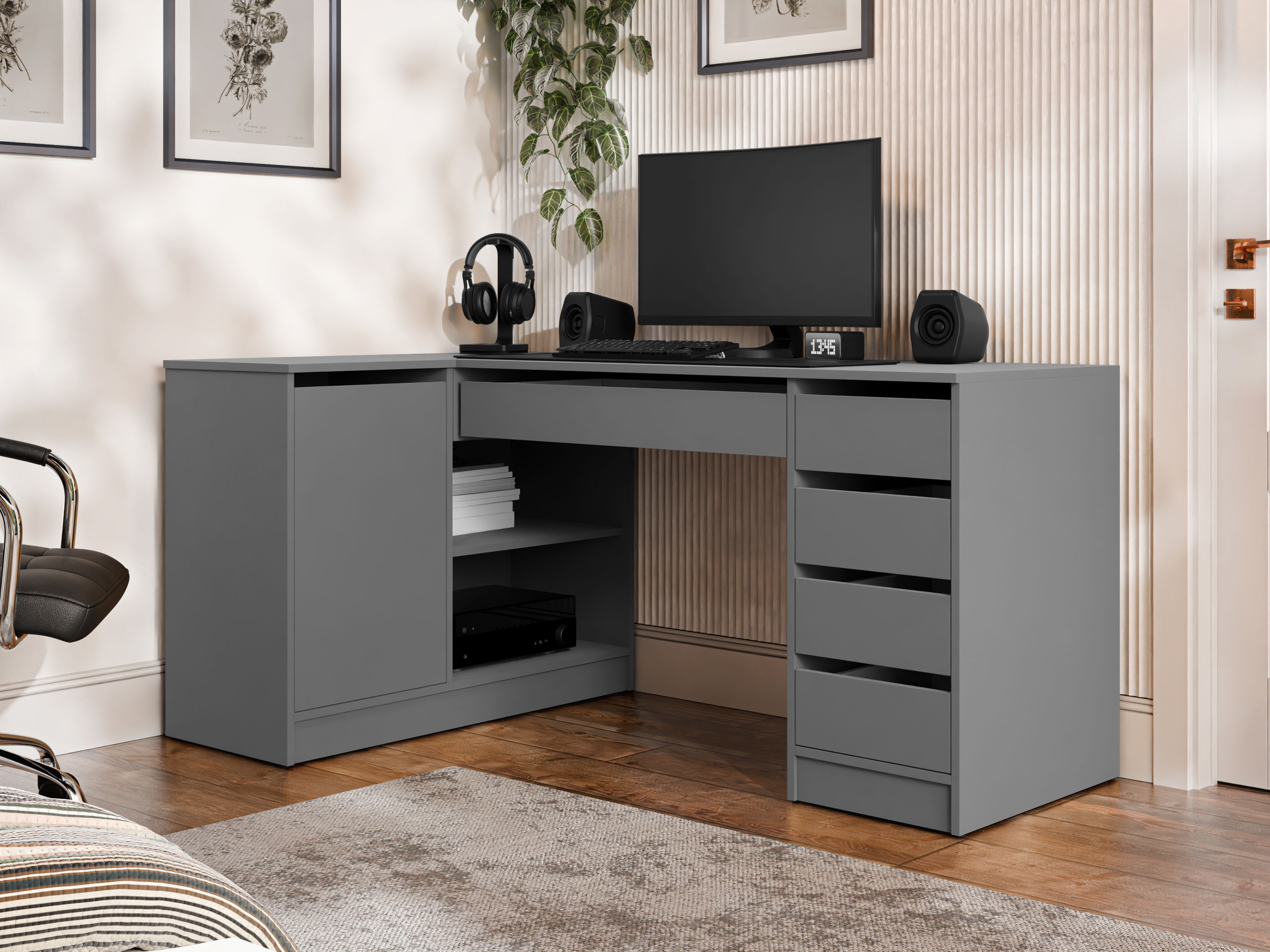 Bureau d'angle Comfivo Terros III (Anthracite)