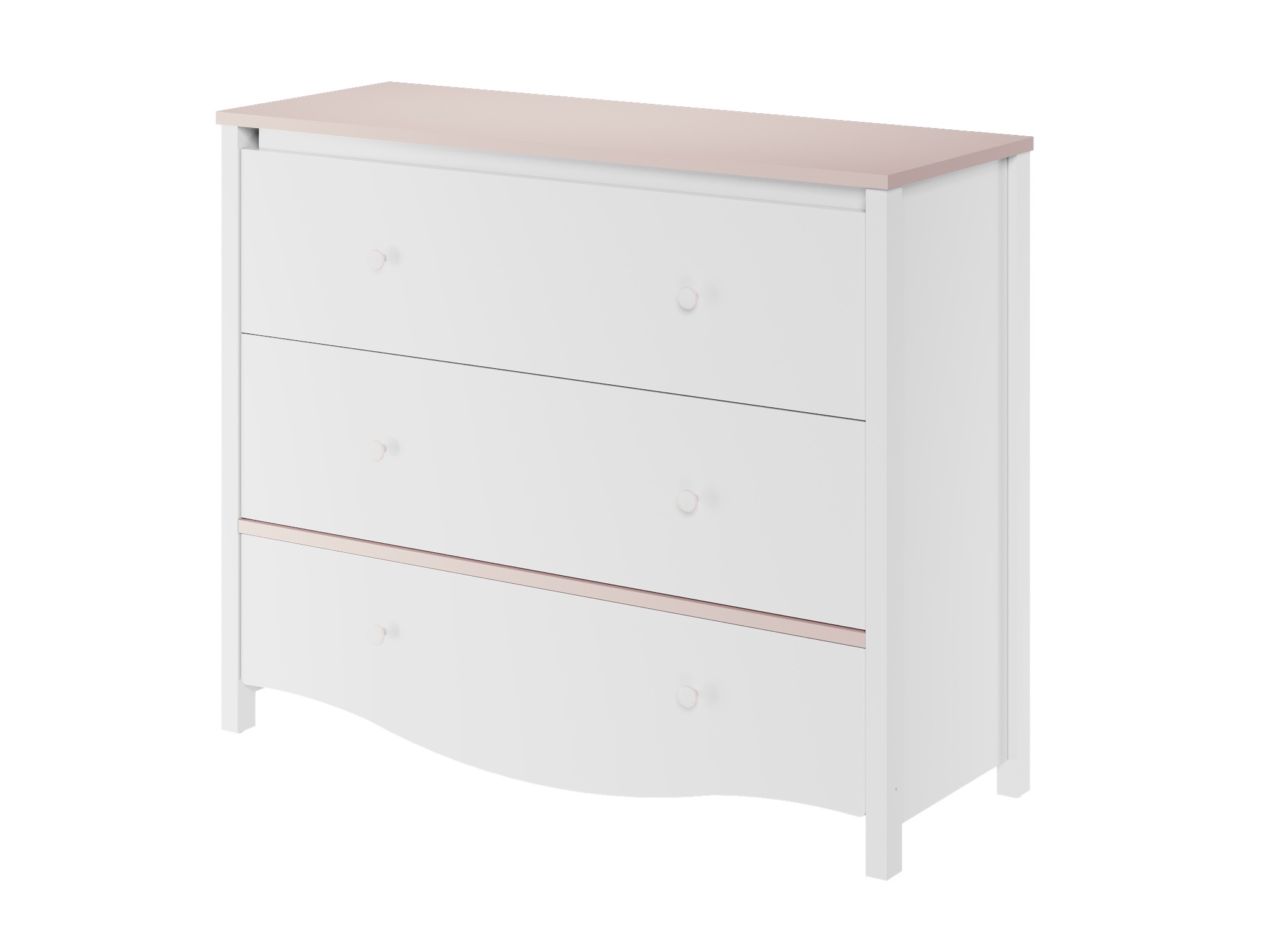 Commode Velferi 125 (Blanc + Rose)