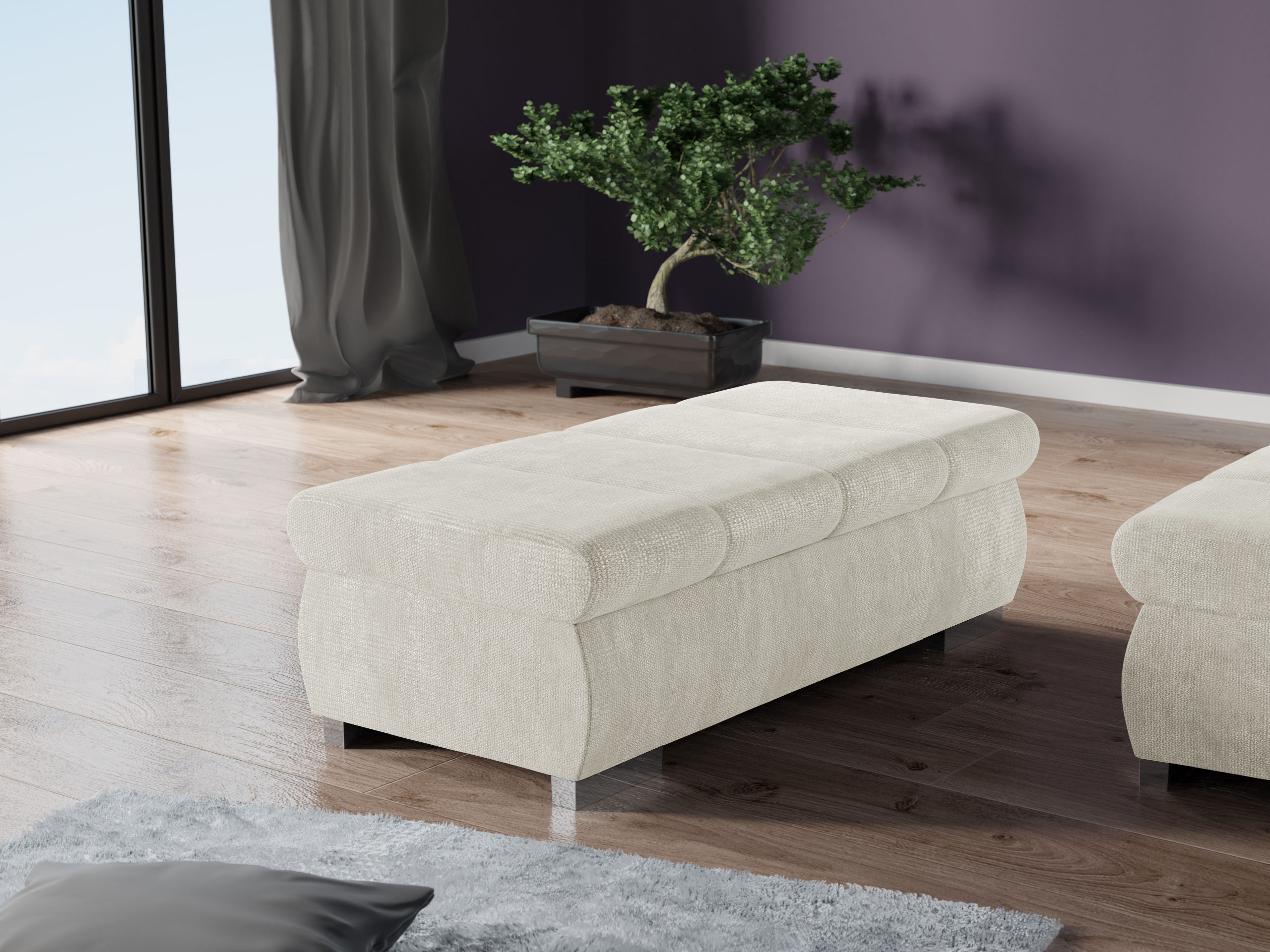 Banc rembourré Comfivo Olivetum I (Lumo 55)
