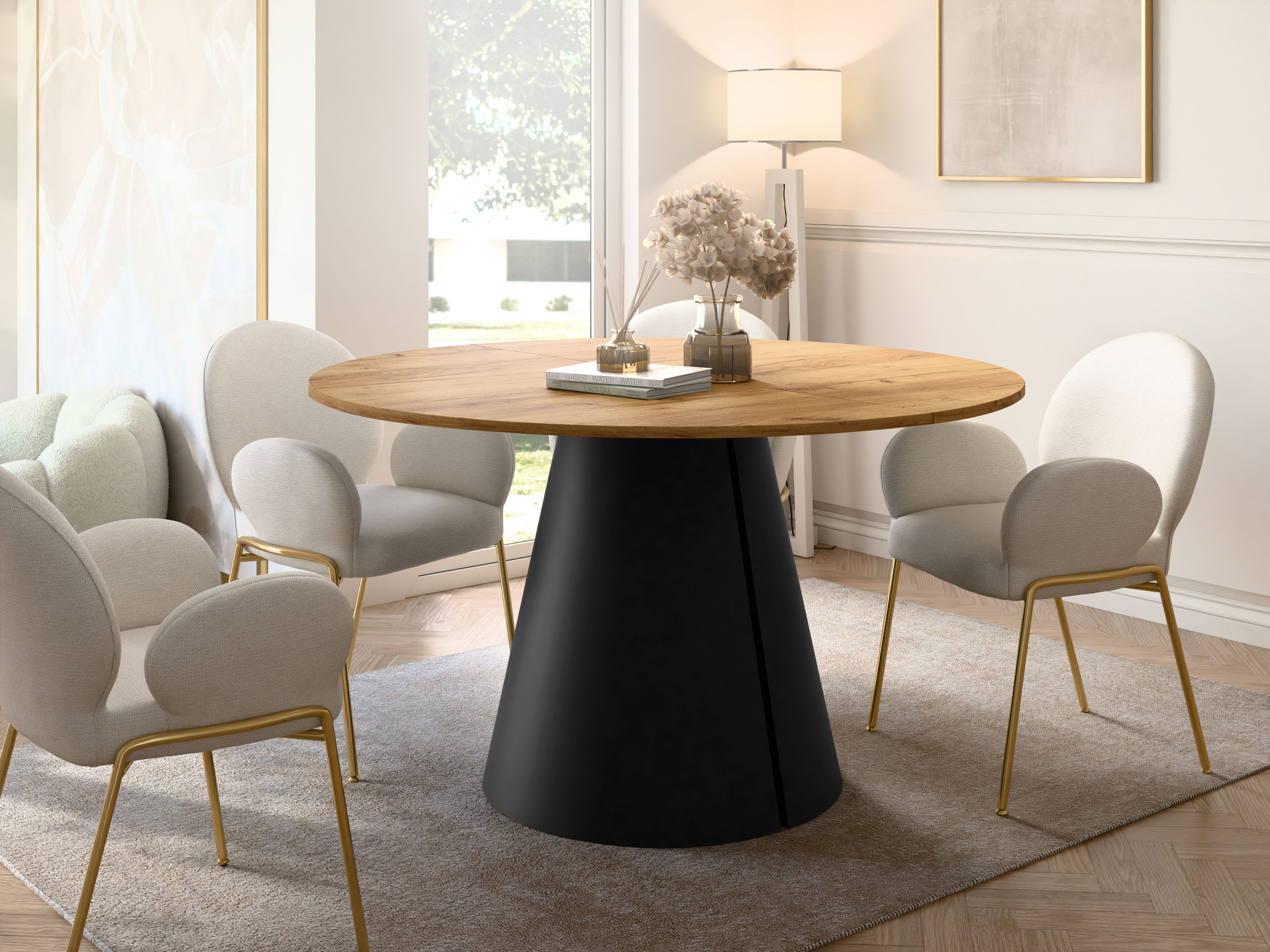 Table Oswego 165 (Chêne doré artisanal)