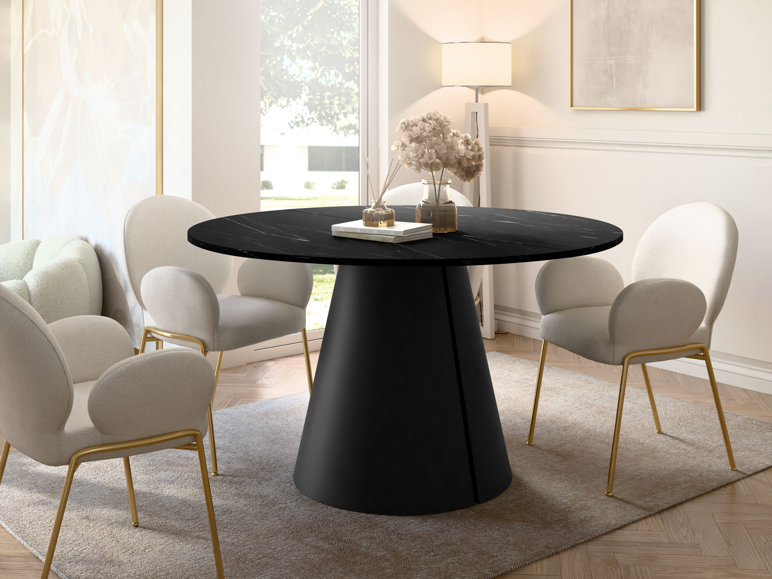 Table Oswego 165 (Marbre noir)