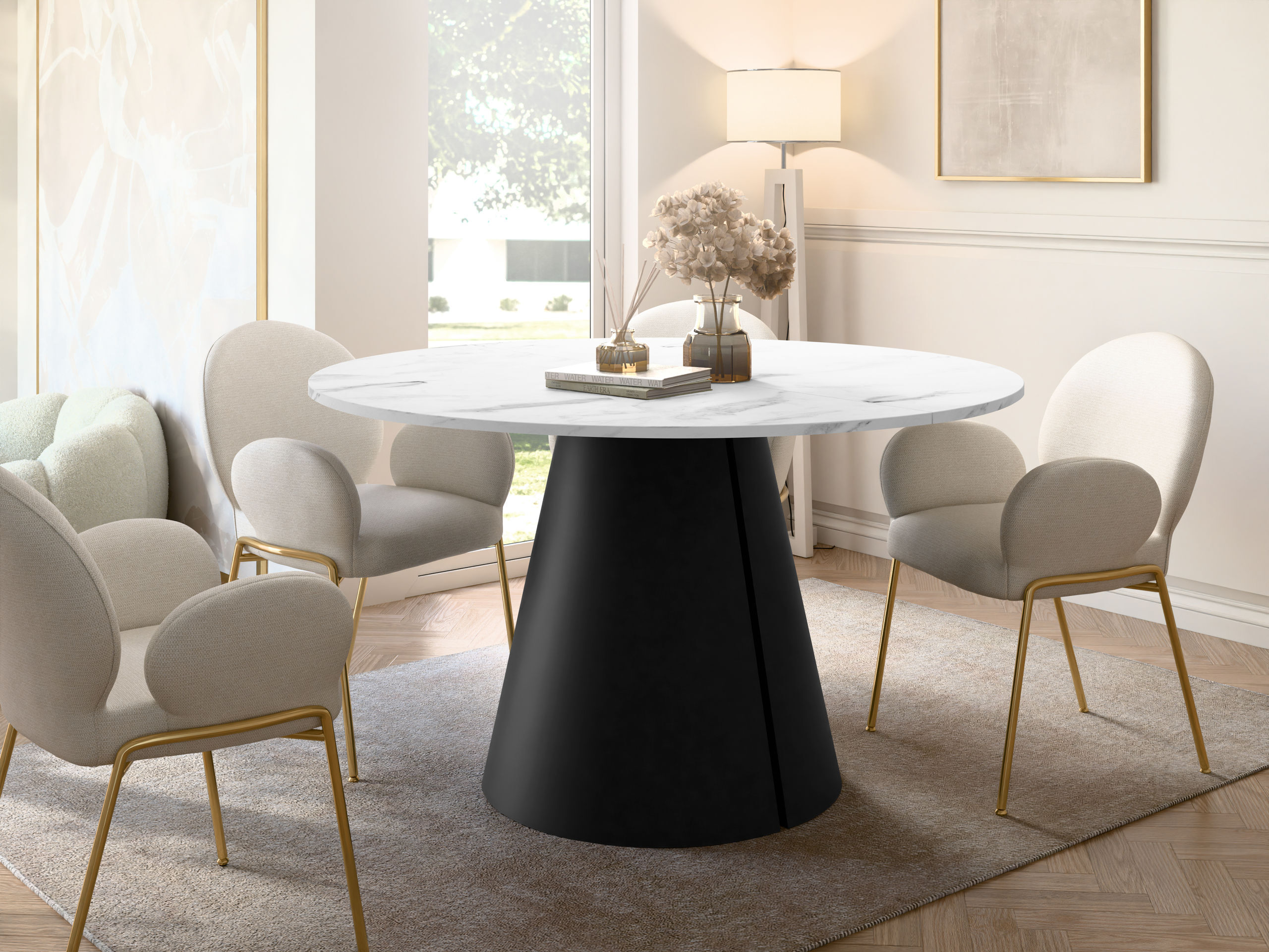 Table Oswego 167 (Marbre blanc)
