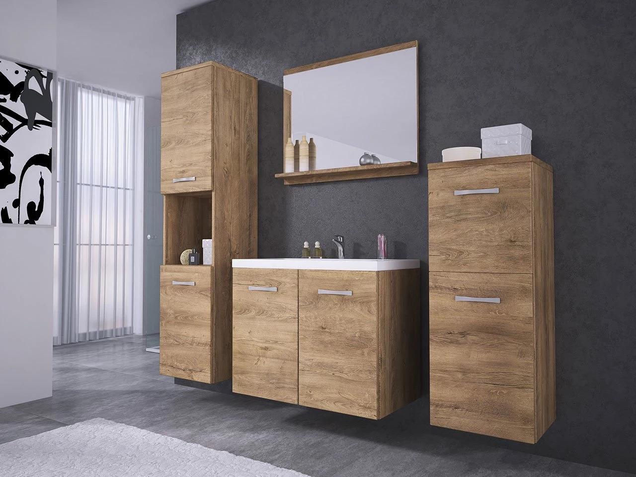 Ensemble de salle de bain Sarasota 108 (Chêne de Lefkas)