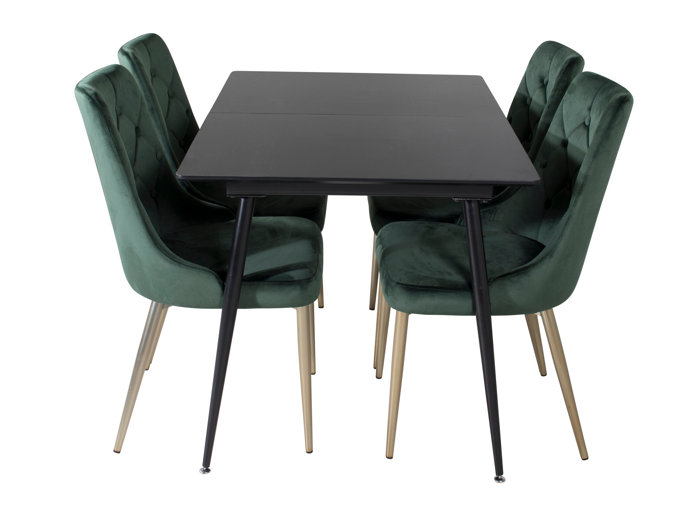 Salle à manger complète Dallas 1522 (Vert + Doré)