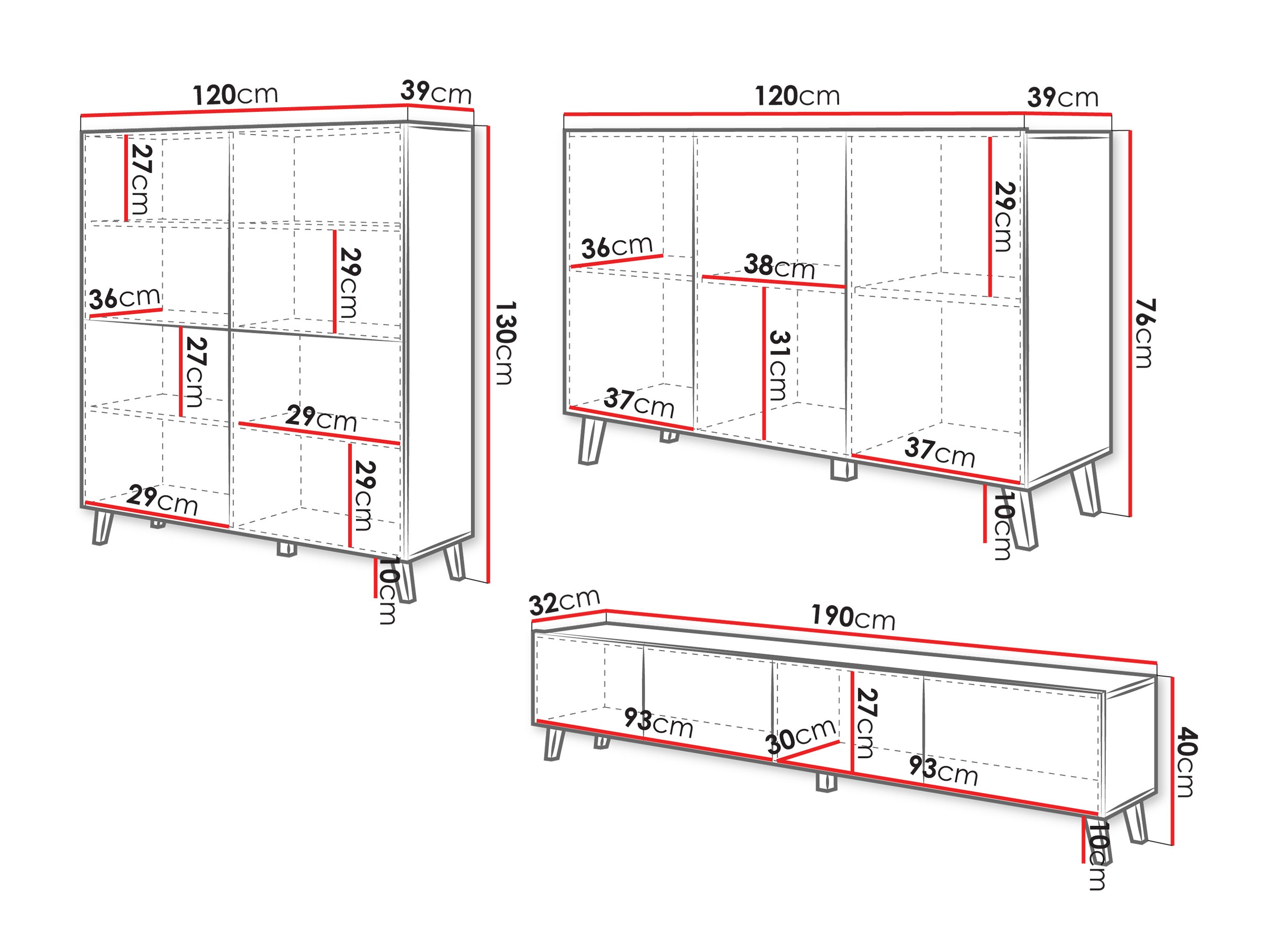 Ensemble de salon Levtive 105 (Blanc)
