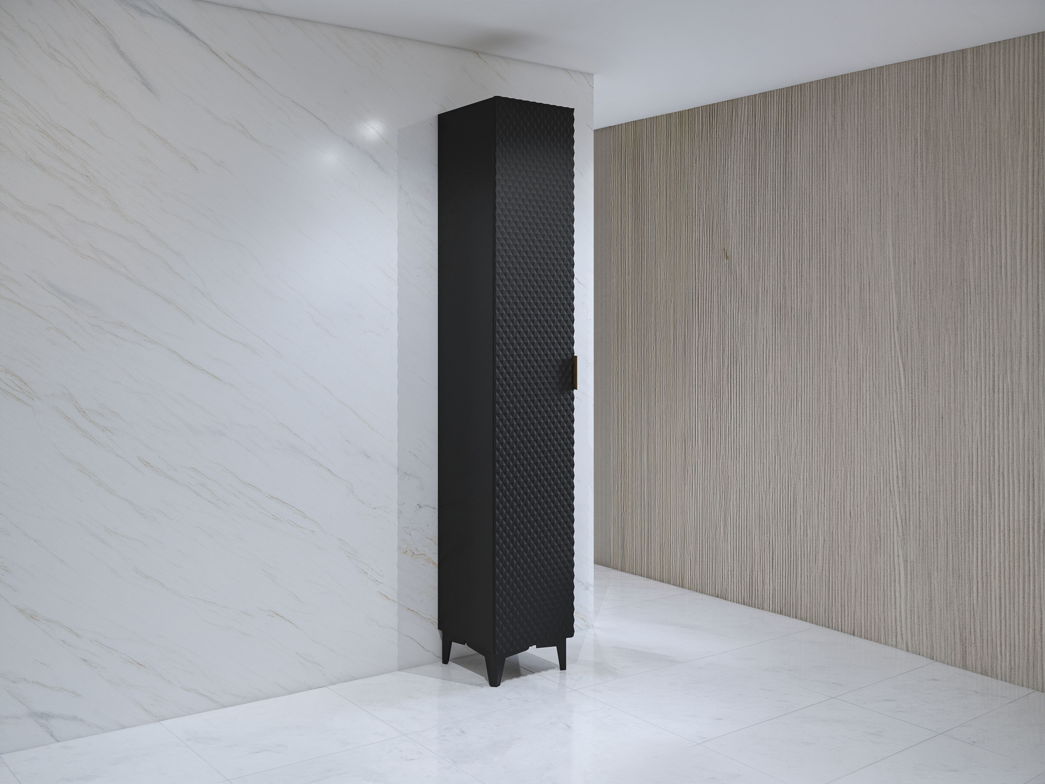 Armoire de bain à poser Liretu 100 (Noir)
