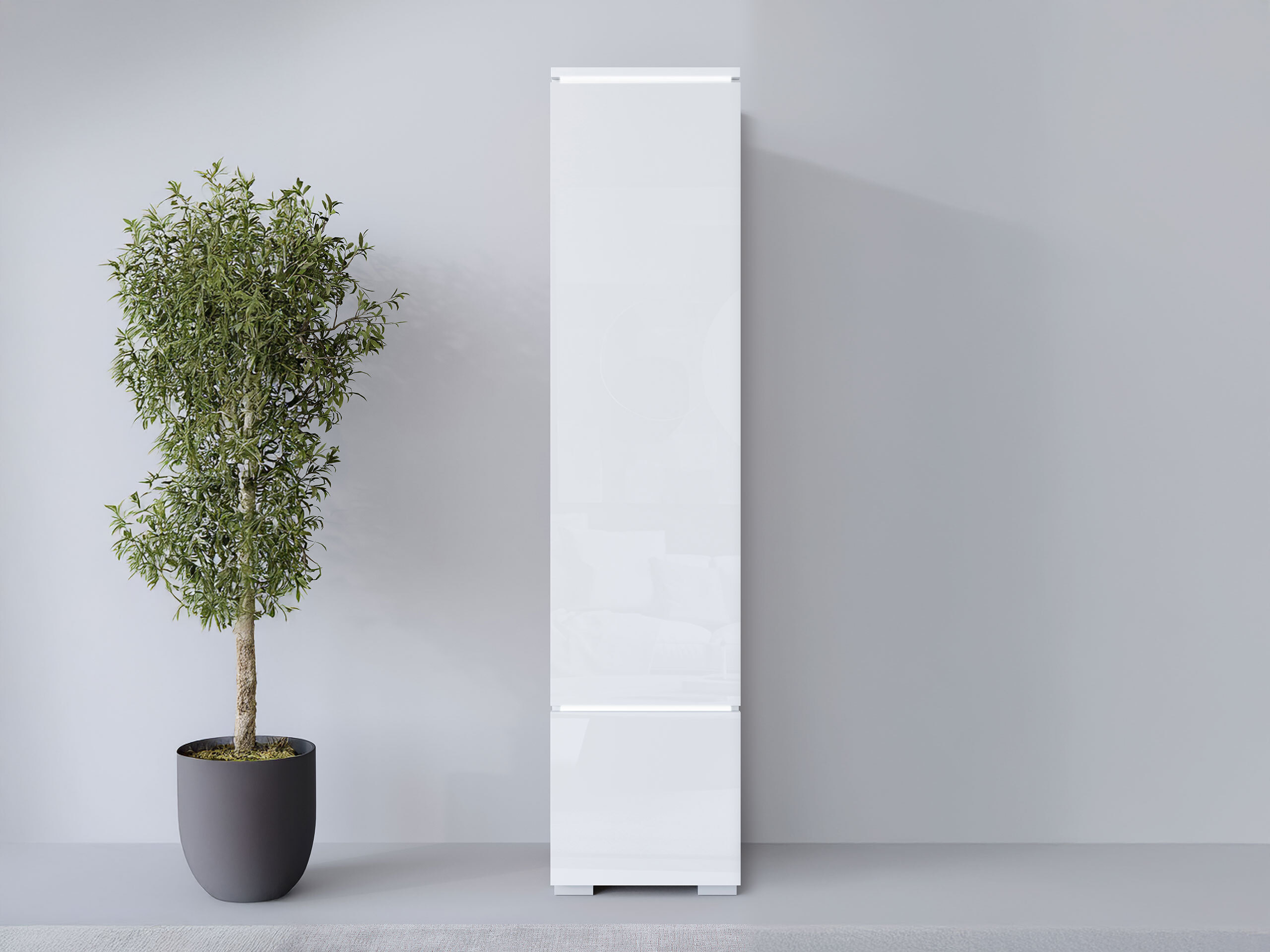 Étagère Mirfivo 108 (Blanc + Blanc brillant)