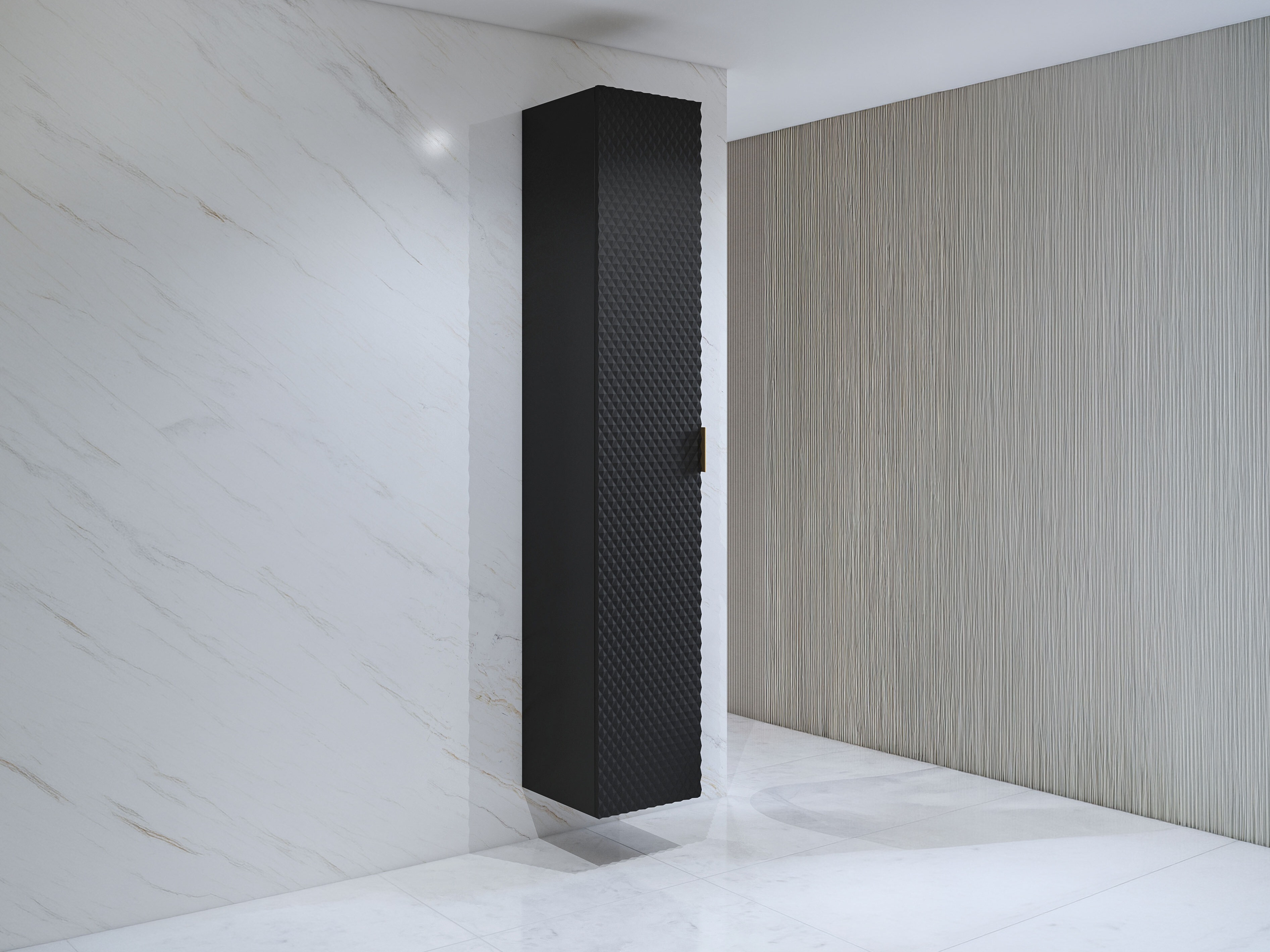 Armoire de salle de bain murale Liretu 105 (Noir)