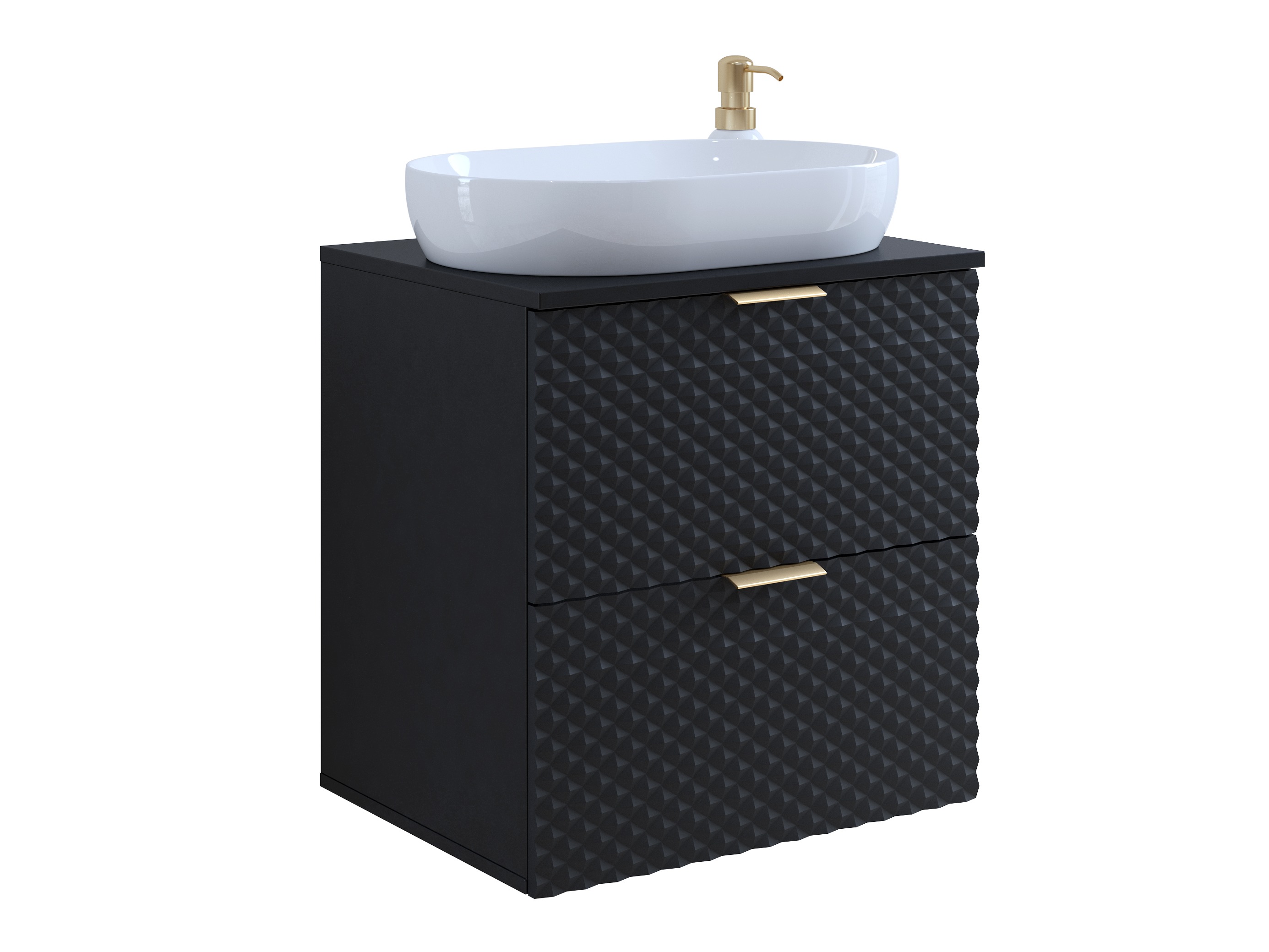 Armoire de salle de bains murale pour lavabo Liretu 106 (Noir)