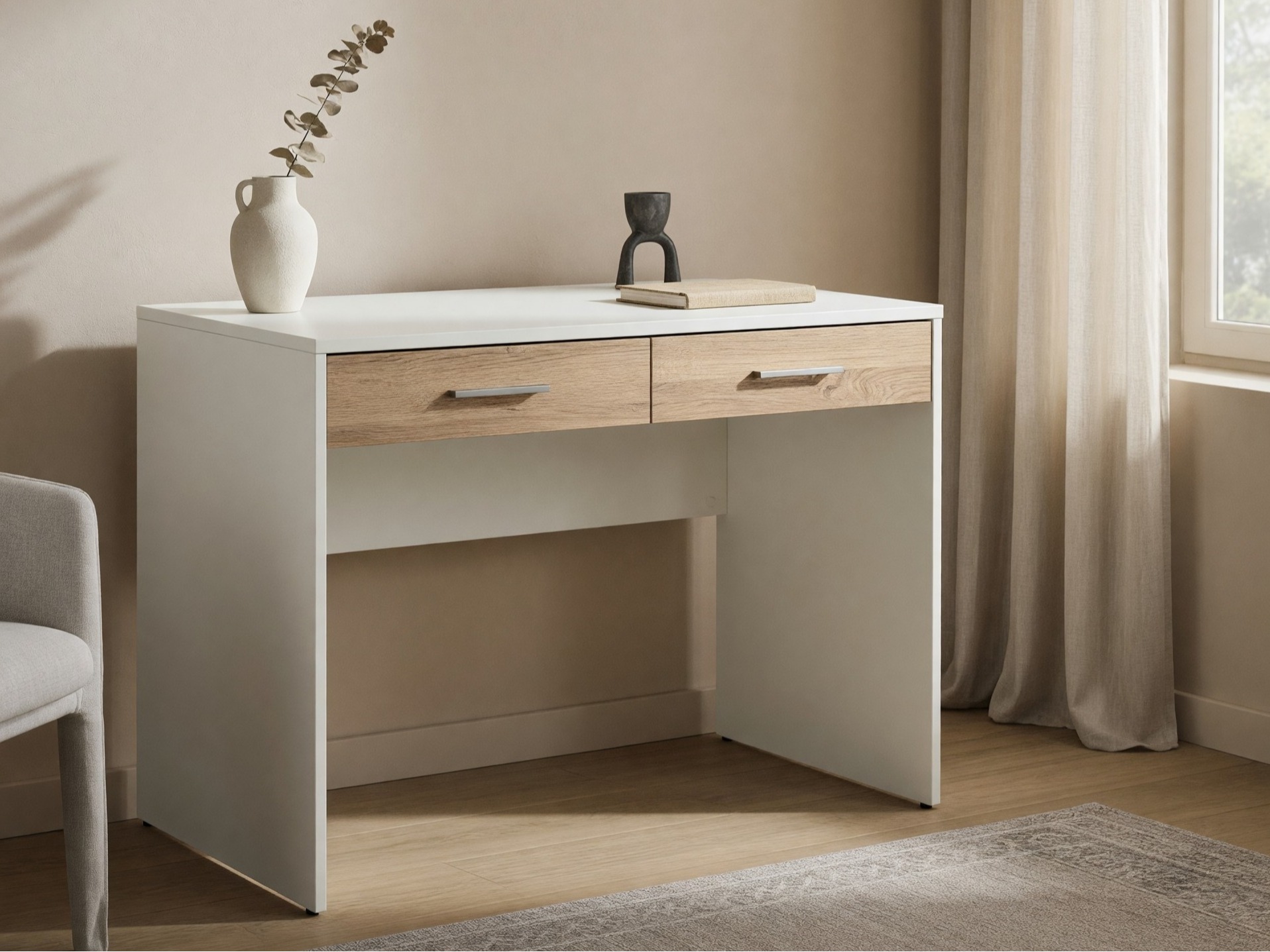 Bureau Novsore 109 (Blanc + Sonoma chêne)
