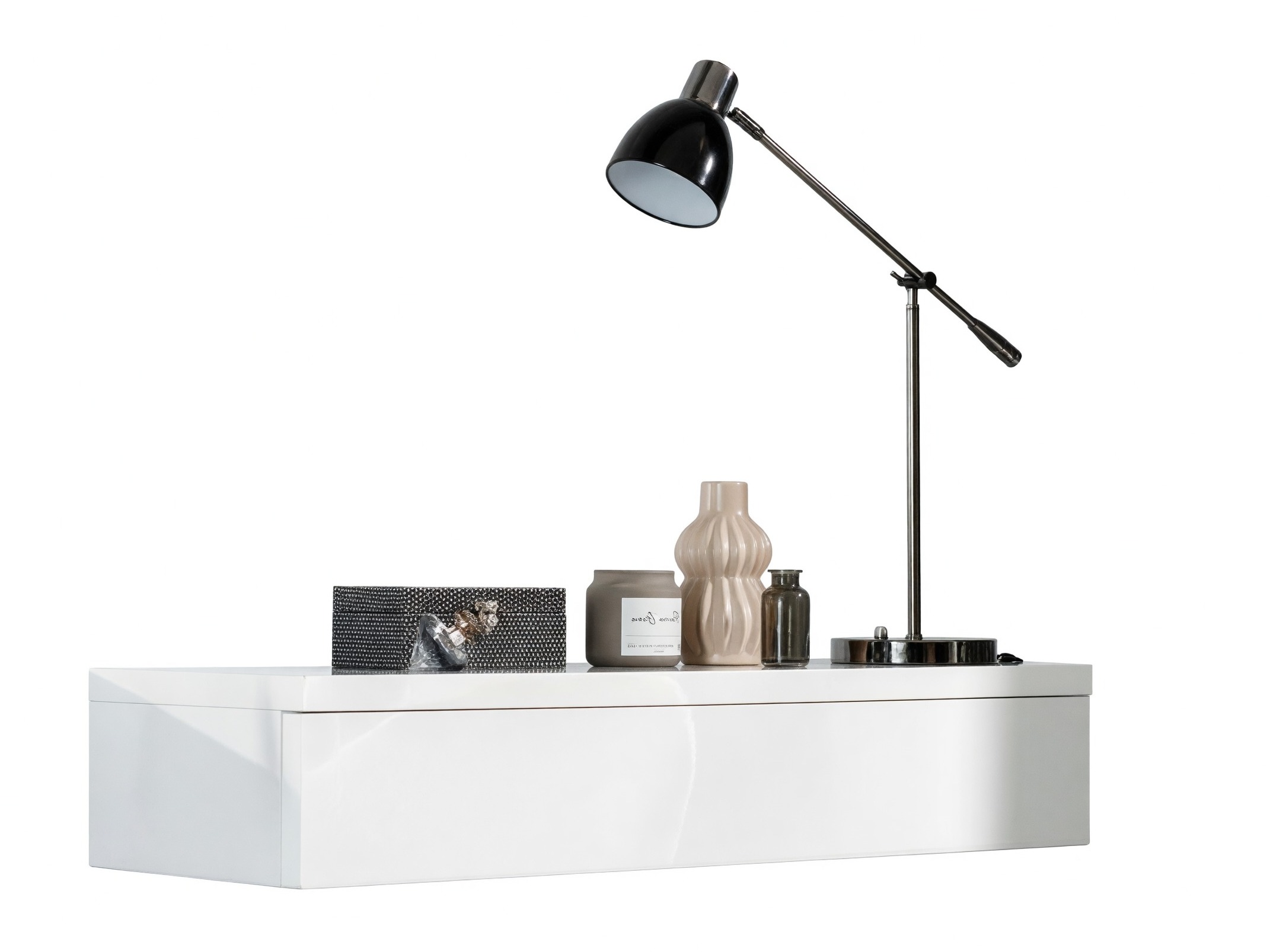 Coiffeuse Delpher (Blanc + Blanc brillant)