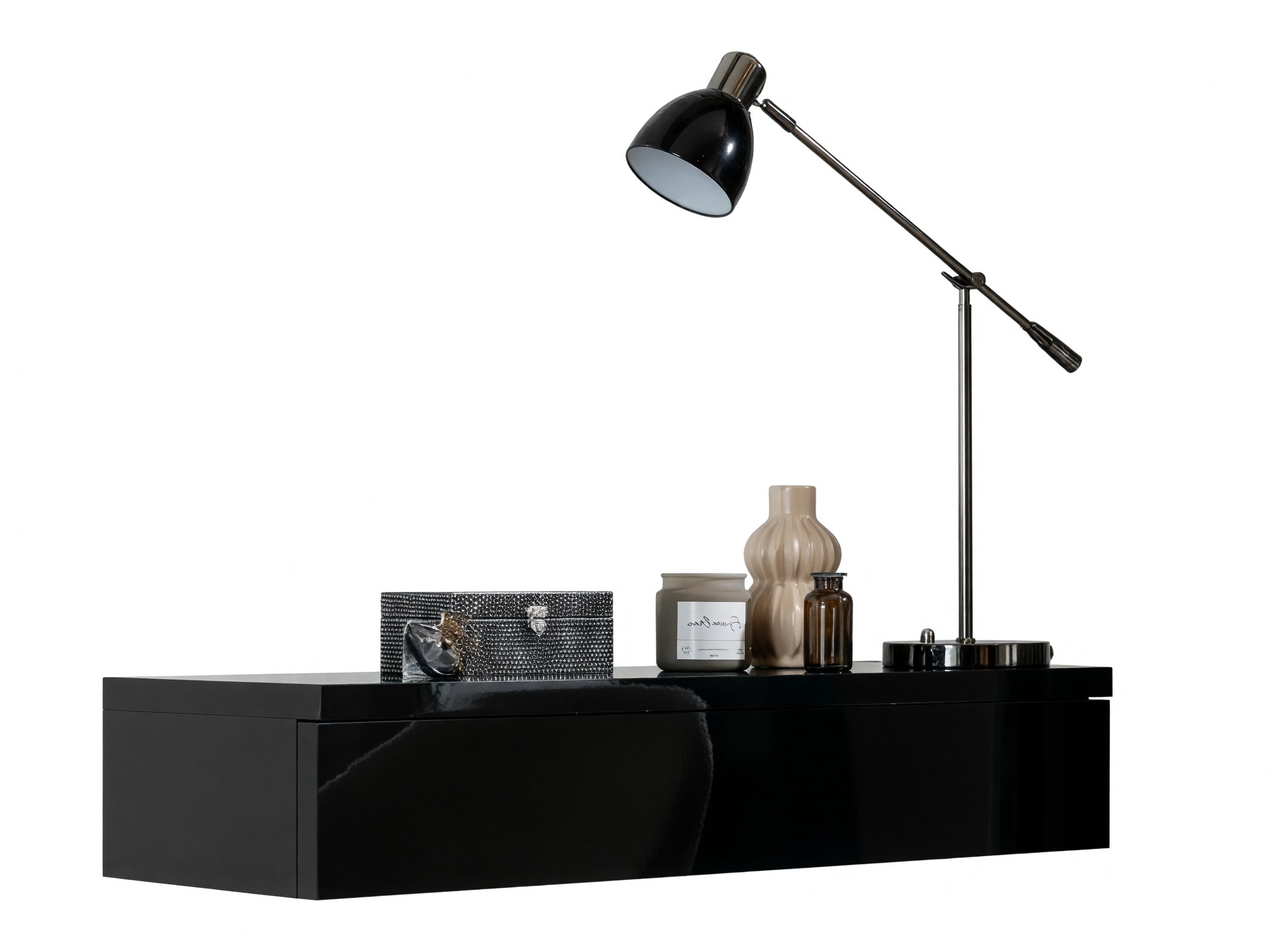 Coiffeuse Delpher (Noir + Noir brillant)
