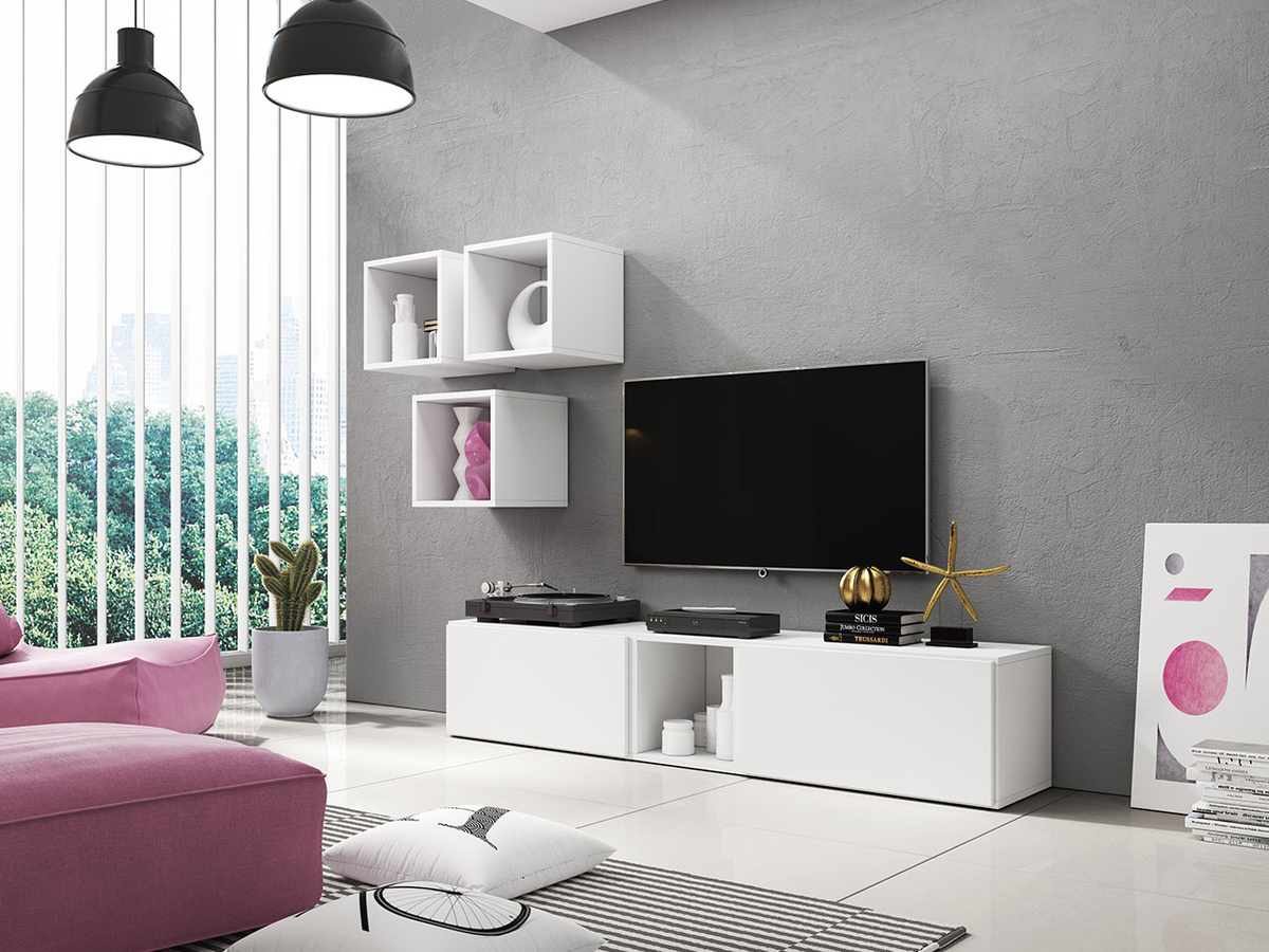 Meuble TV Corbele 102 (Blanc)