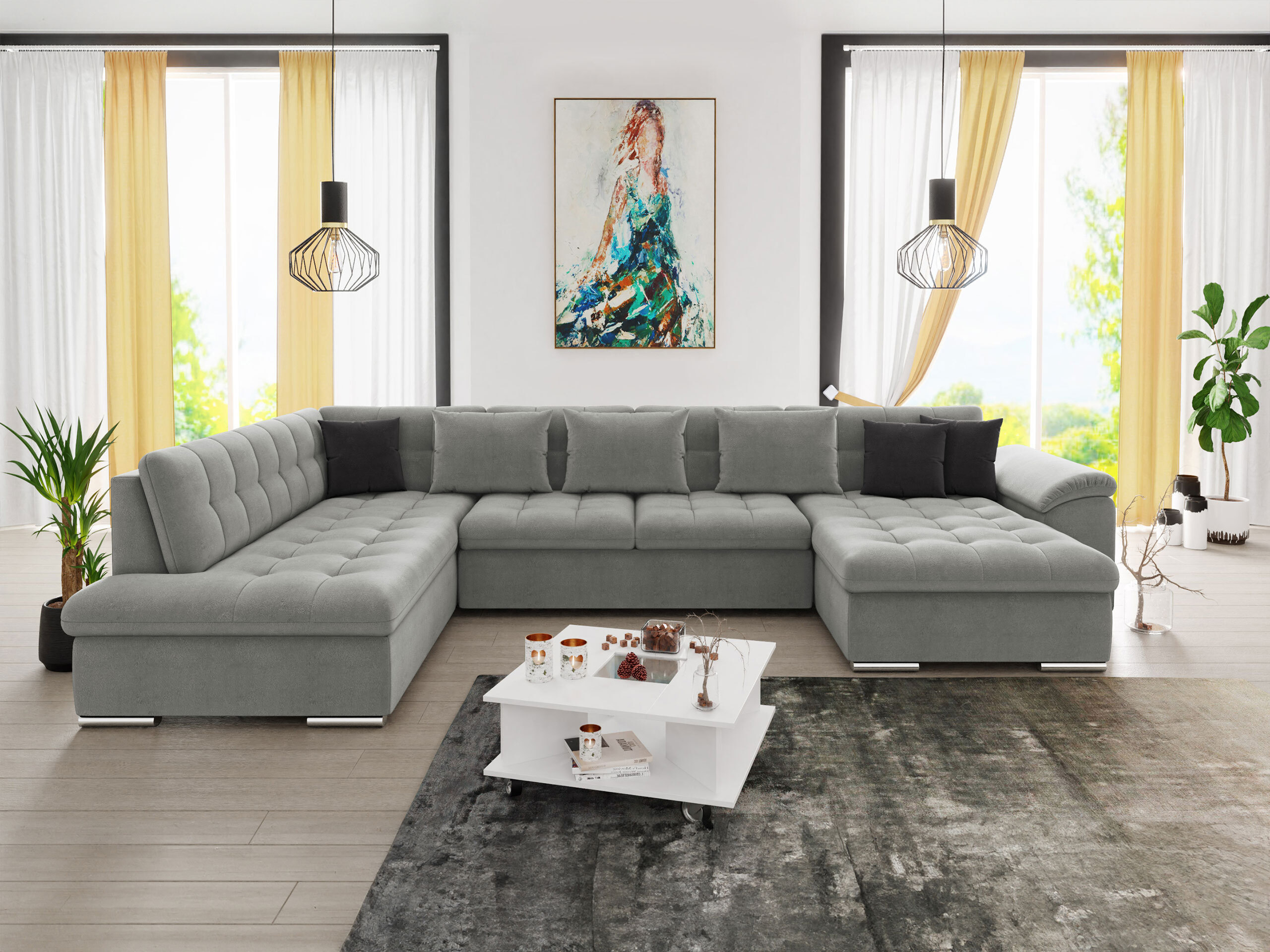 Canapé d'angle Comfivo Gemma IV (Polo 894 + Polo 897)