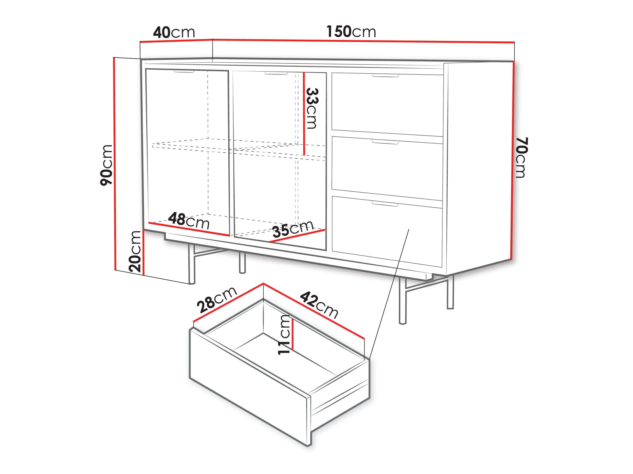 Commode Studos I (Chêne)