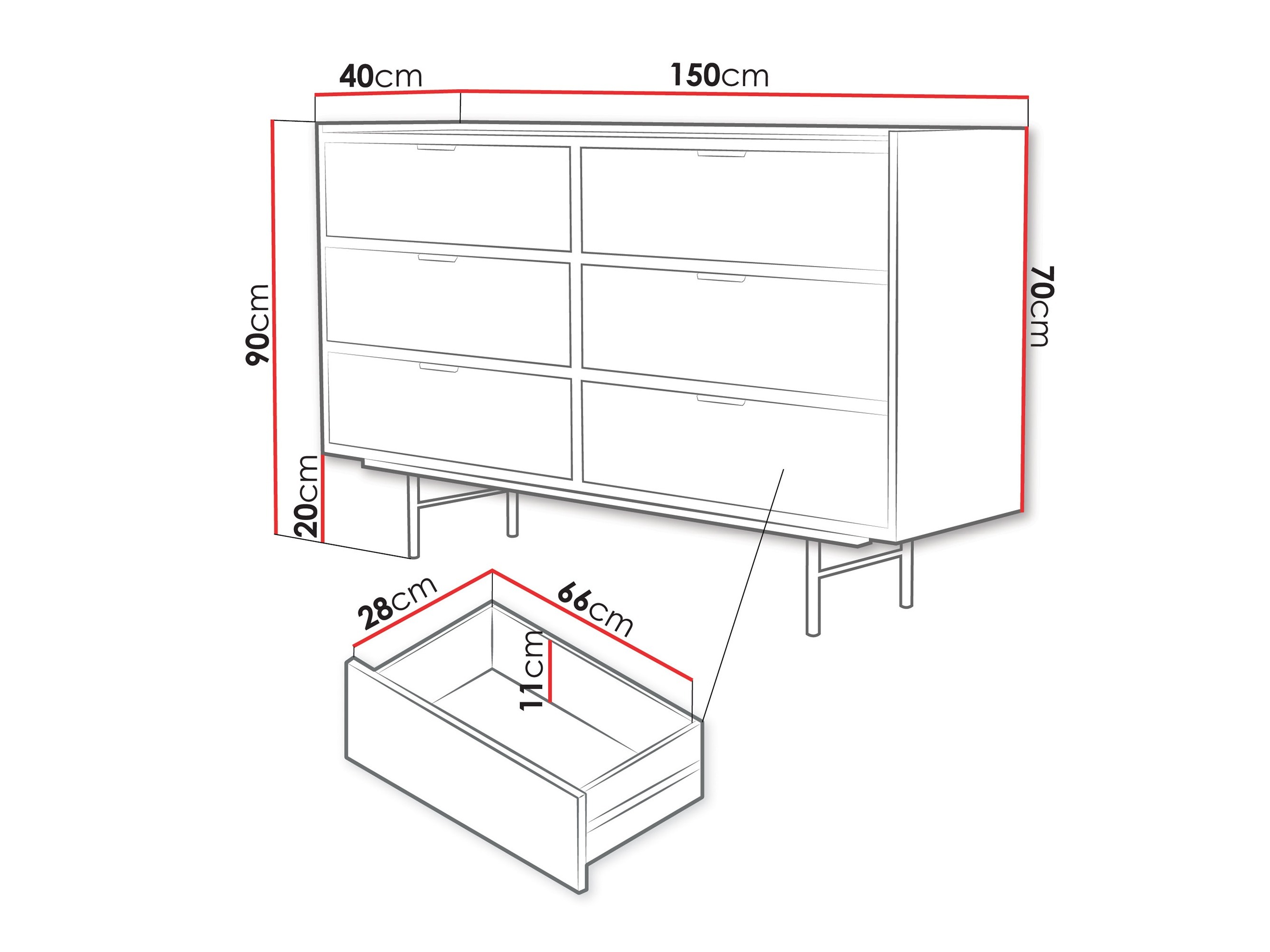 Commode Studos II (Chêne)