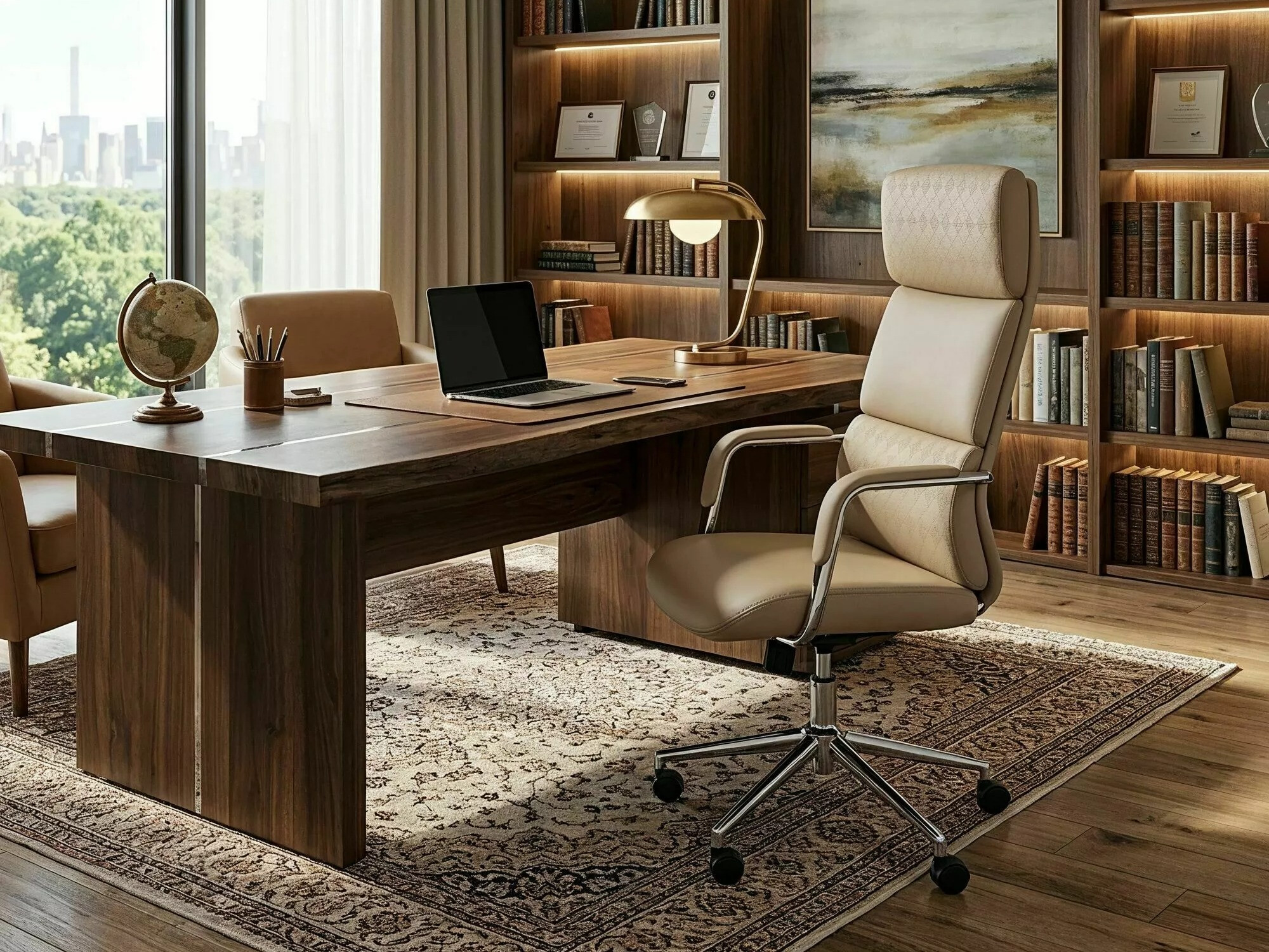 Chaise de bureau Detroit 950 (Crème)