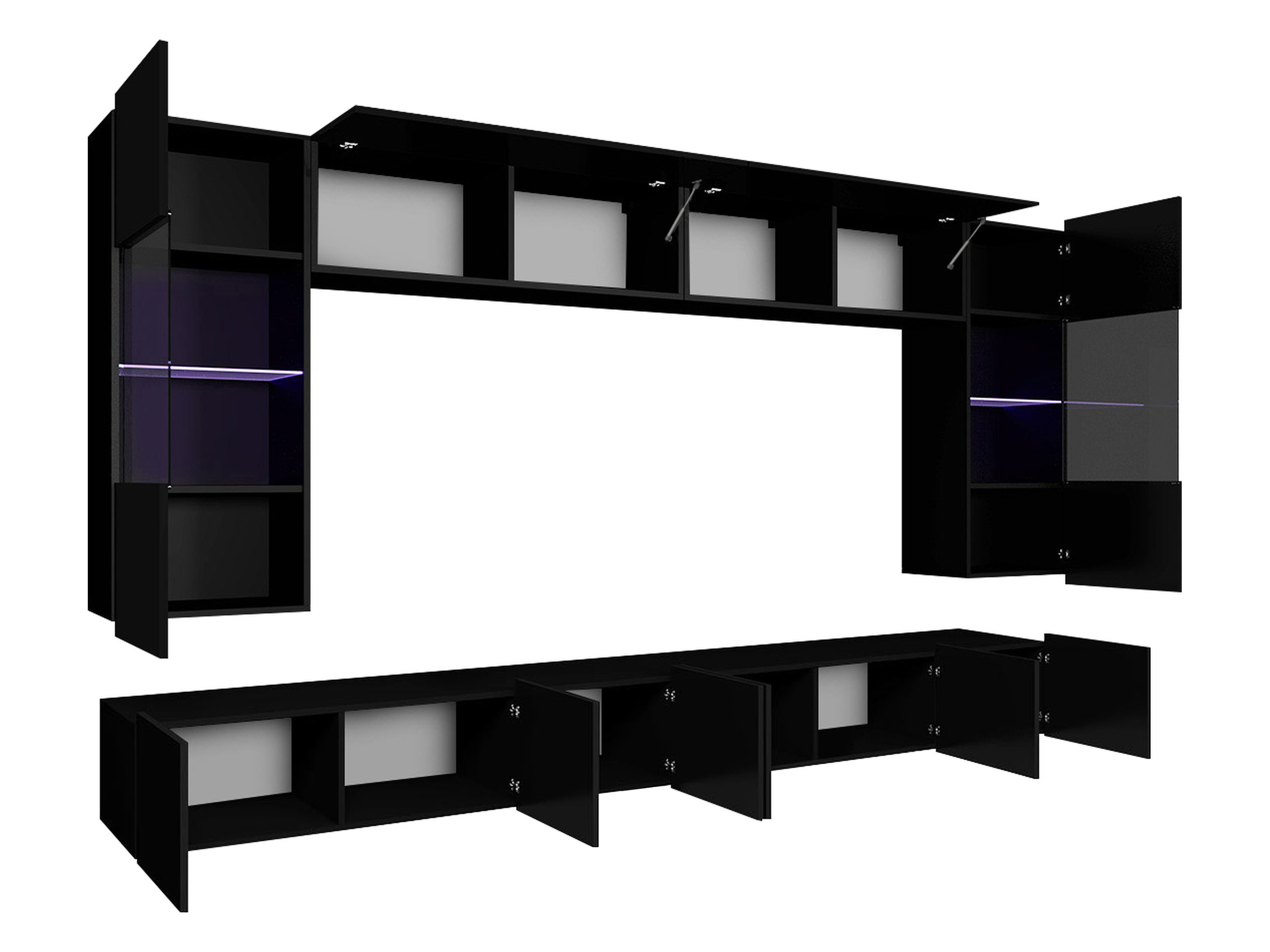 Ensemble de salon Remus I (Blanc + Blanc brillant)