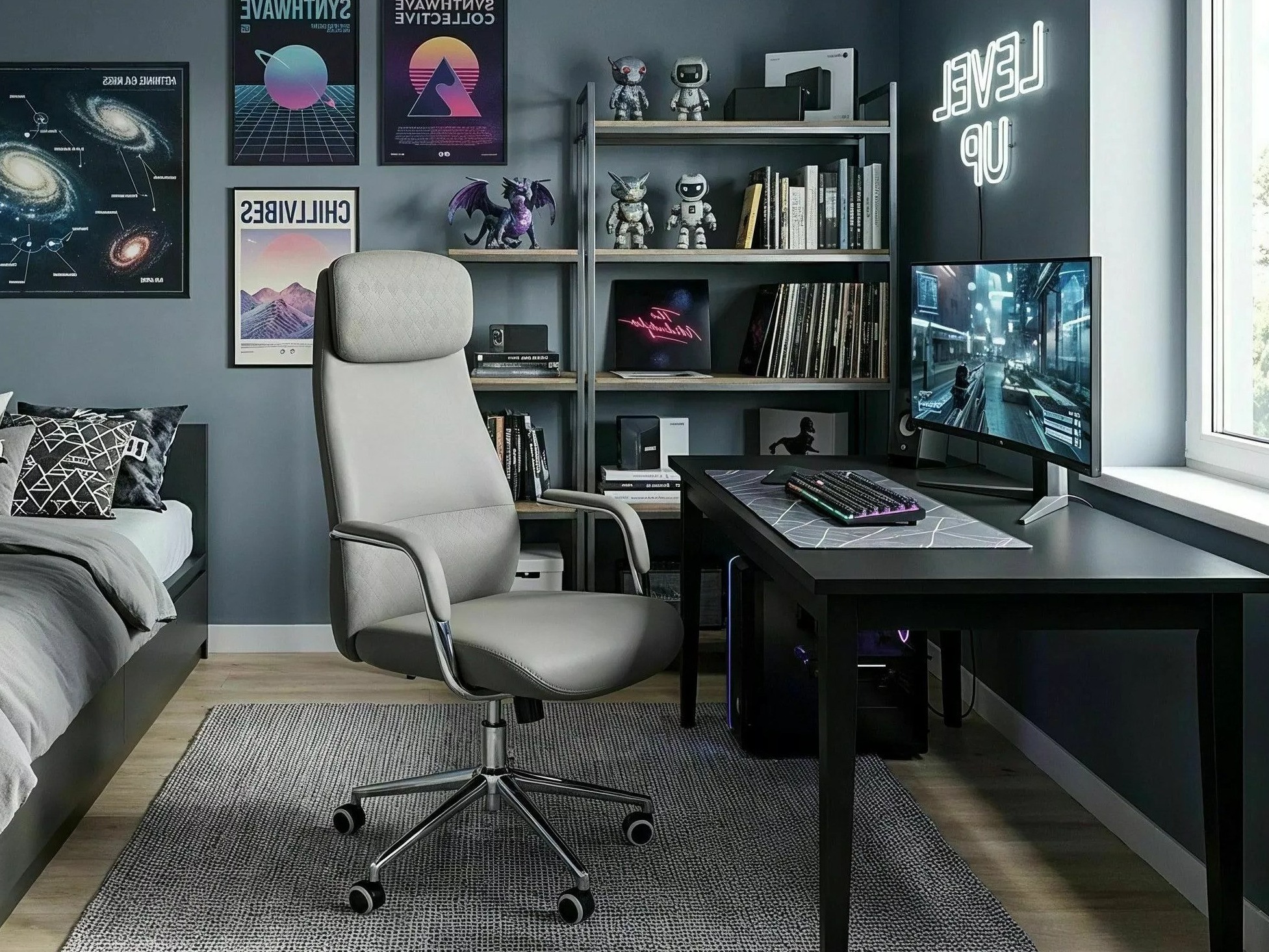 Chaise de bureau Detroit 951 (Gris)