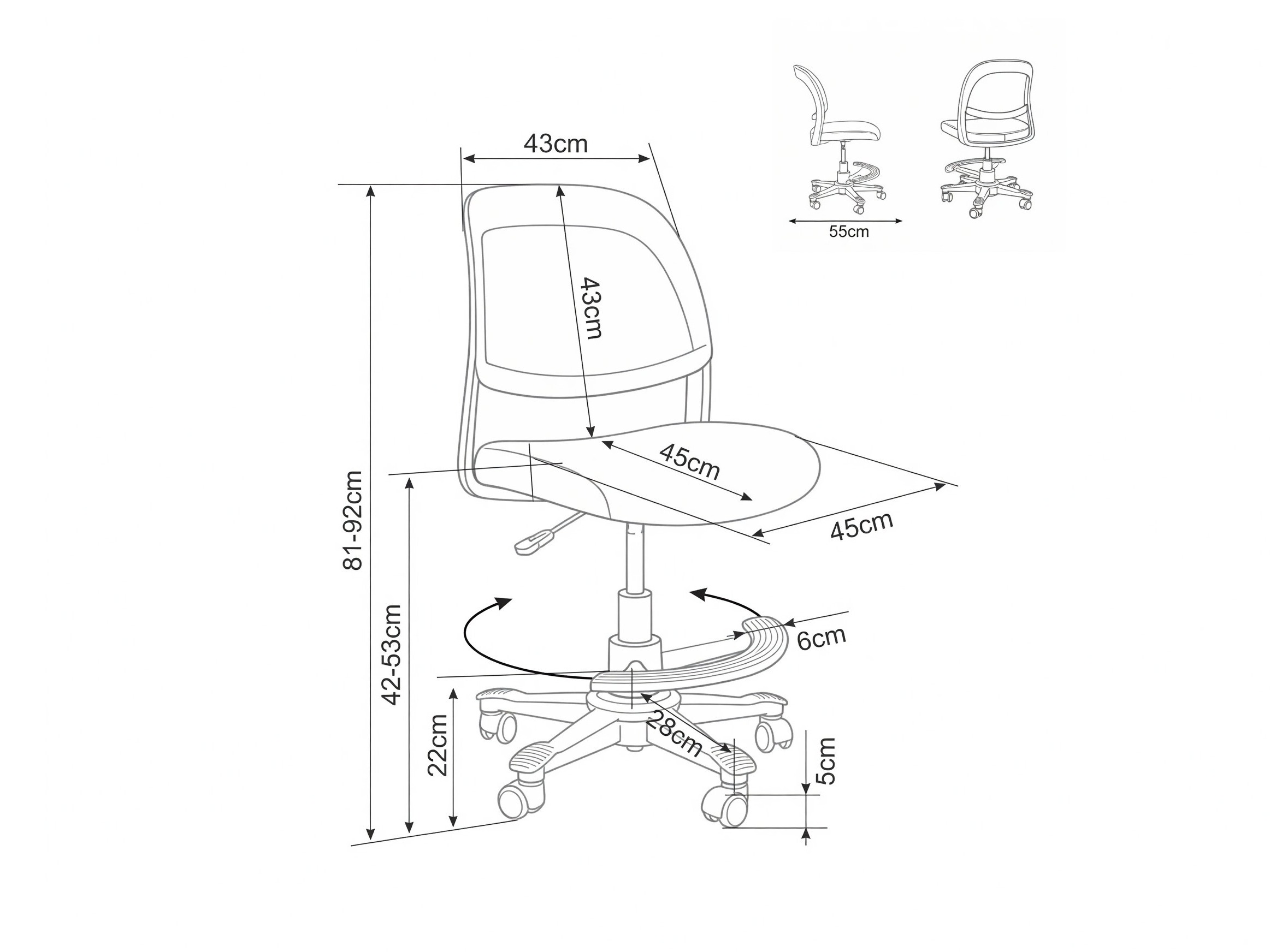 Chaise pour enfant Detroit 952