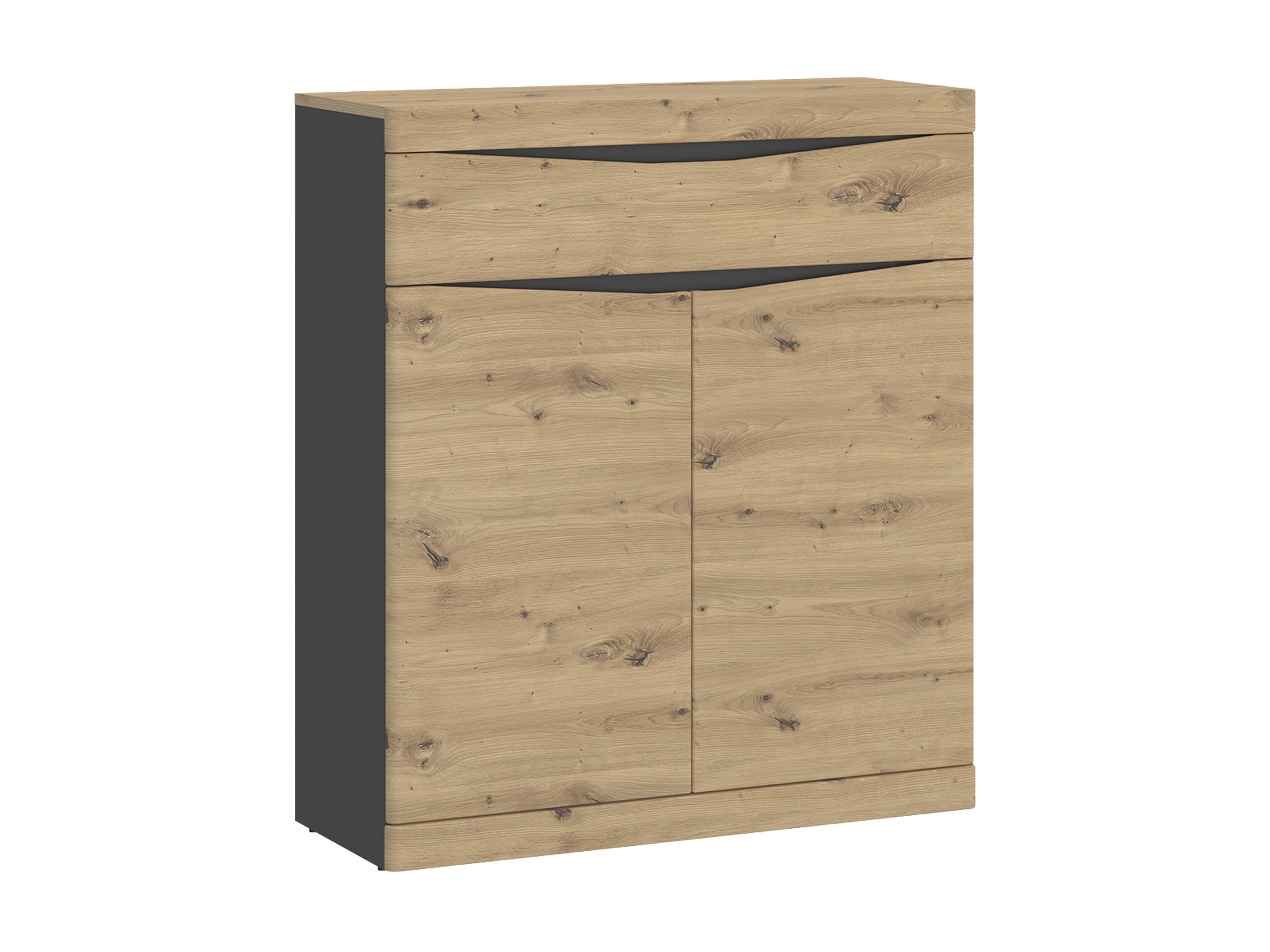 Commode Venlori 115 (Chêne Artisan + Anthracite)