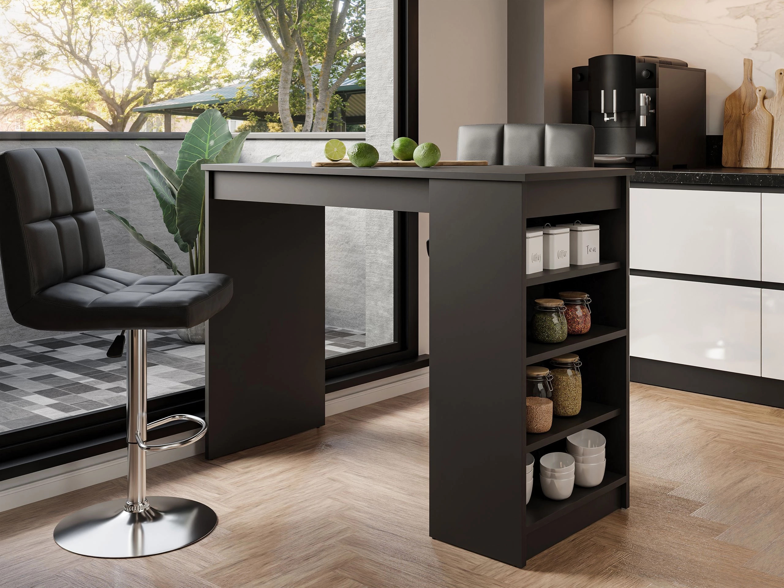 Table de bar Comfivo Cedrus (Noir)