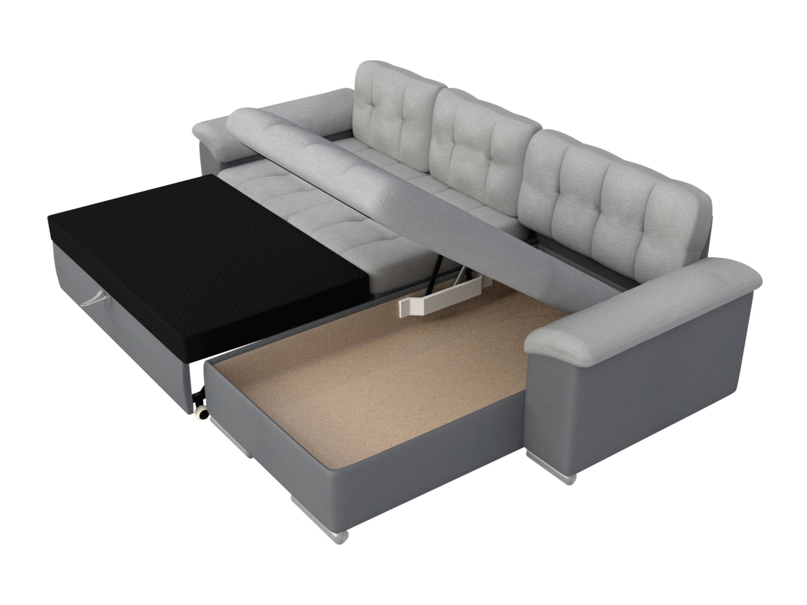 Canapé d'angle Comfivo Mica (Soft 011 + Lawa 05)