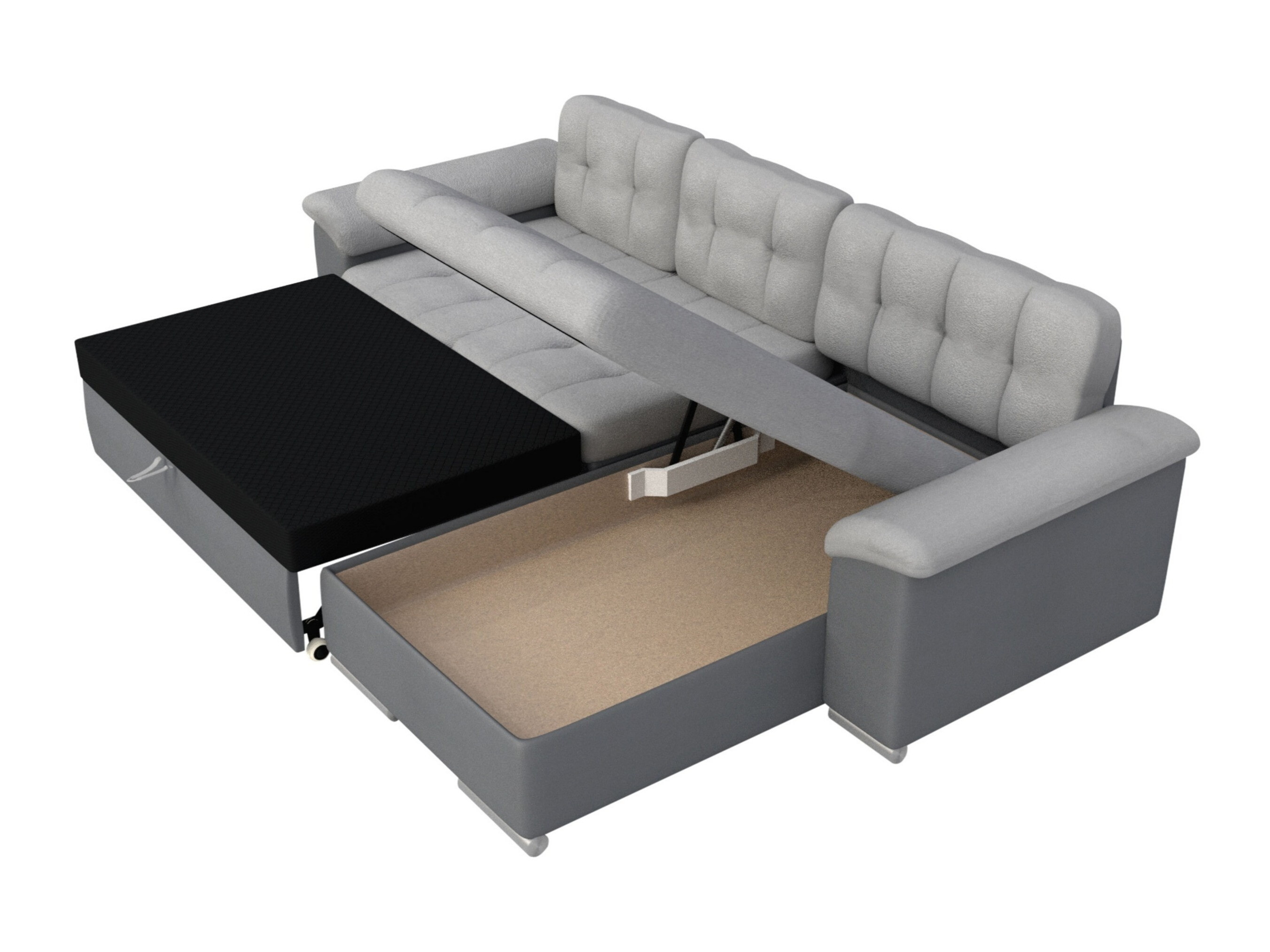 Canapé d'angle Comfivo Mica (Soft 017 + Lawa 05)