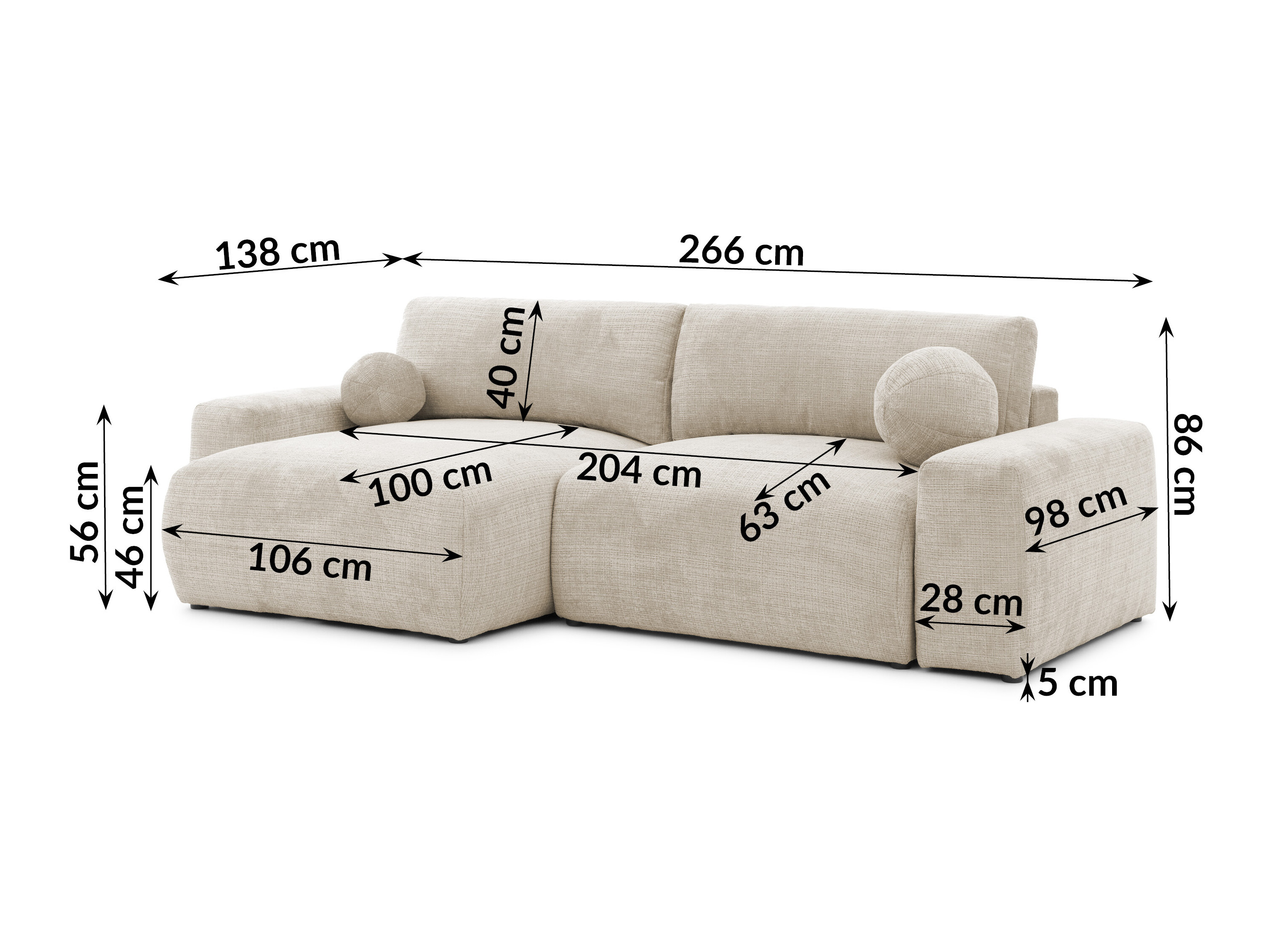 Canapé d'angle Rocklin 193 (Wind 84)