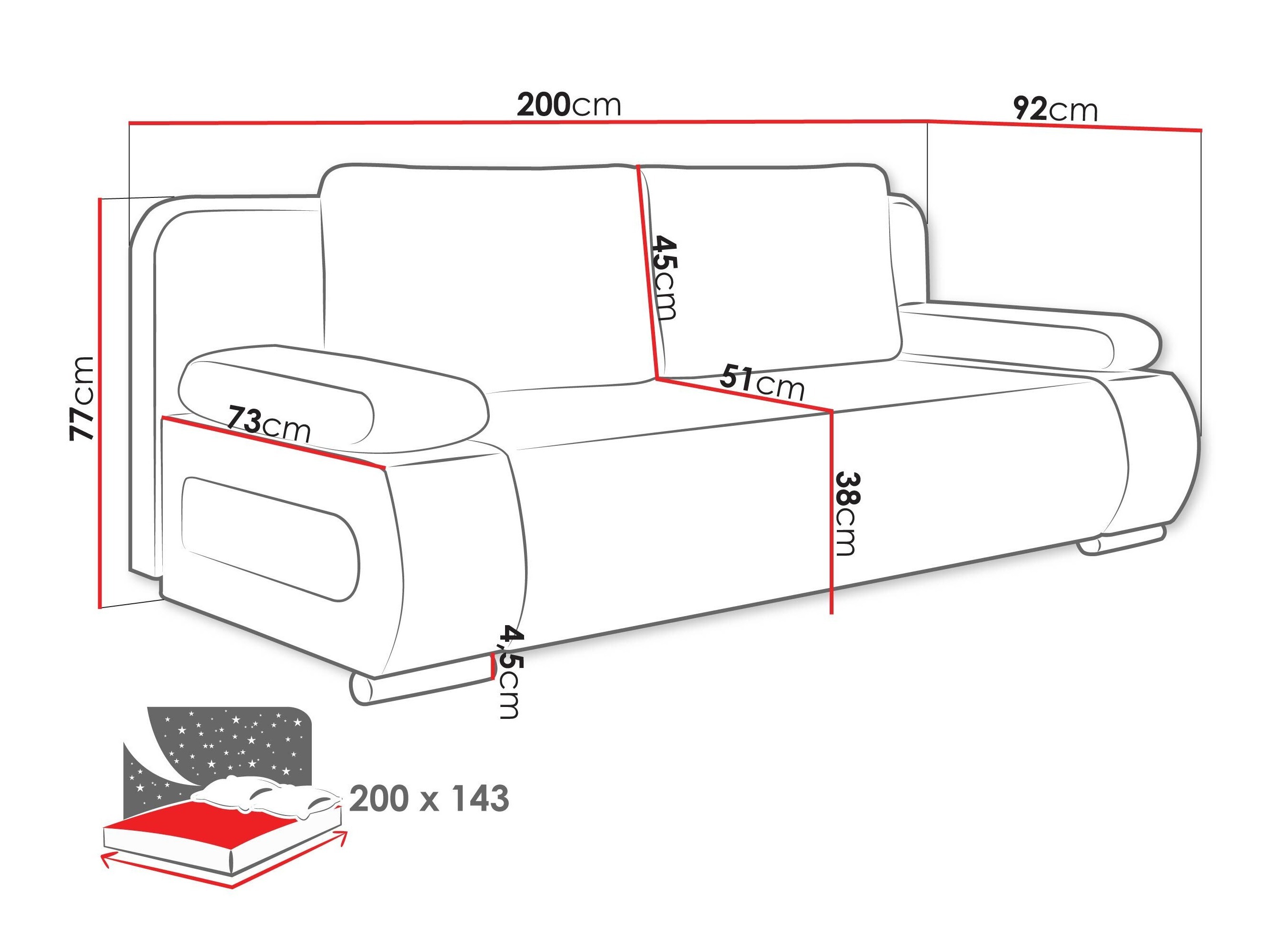 Canapé convertible Comfivo Pudor (Alova 04 + Lawa 06)