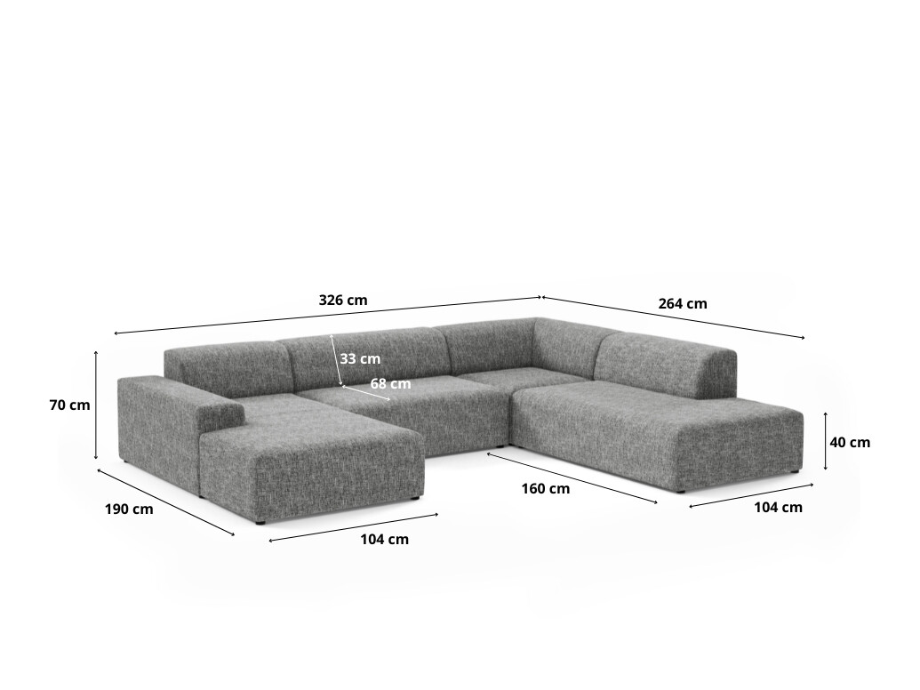 Canapé d'angle modulaire Lutivi 102 (Imo 50)