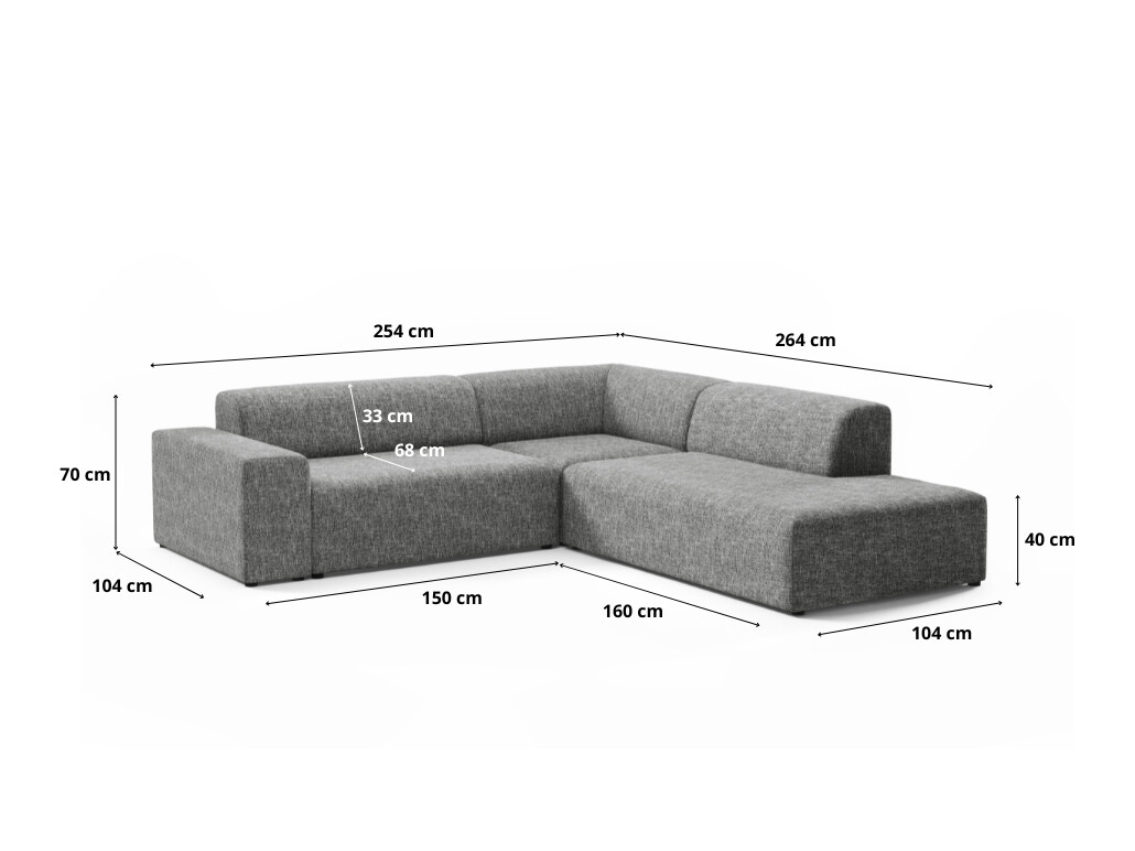 Canapé d'angle modulaire Lutivi 103 (Imo 15)