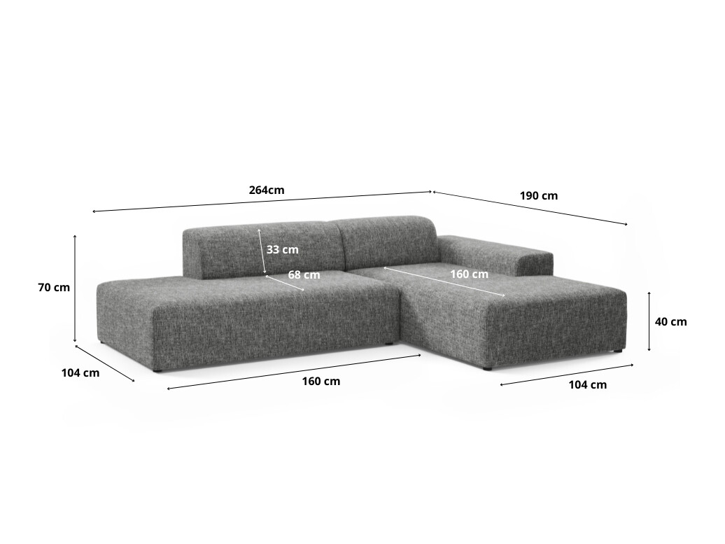 Canapé d'angle modulaire Lutivi 104 (Imo 50)