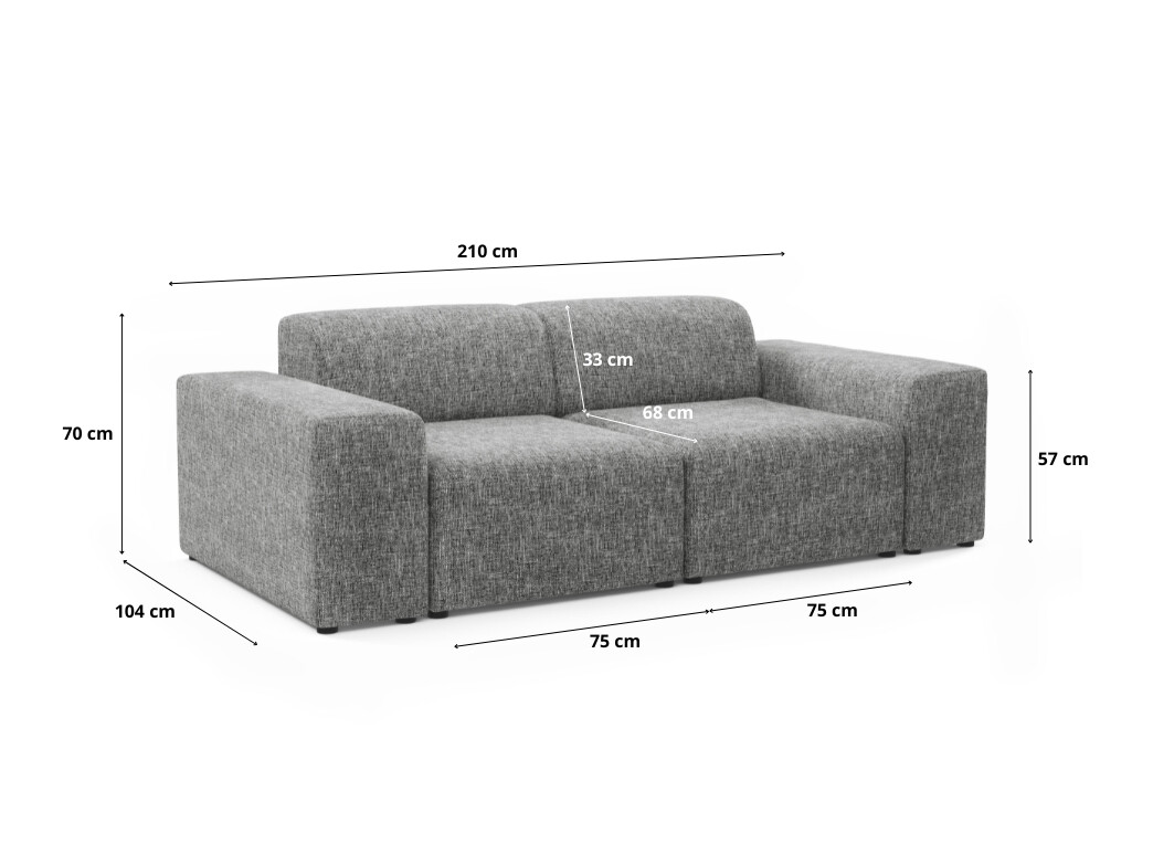 Canapé modulaire Lutivi 100 (Imo 50)