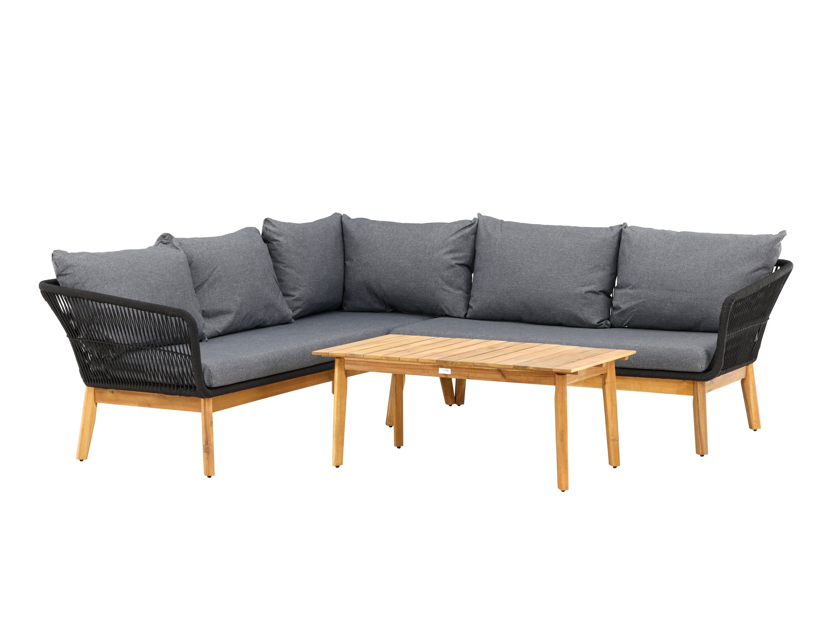 Ensemble de mobilier de jardin Dallas 1085 (Acacia + Noir)