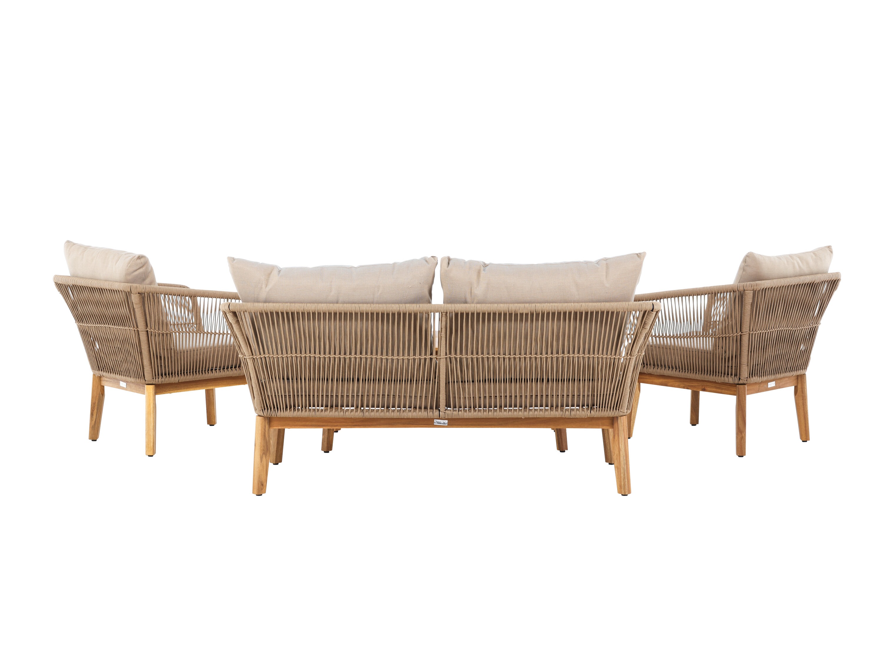 Ensemble de mobilier de jardin Dallas 661 (Beige clair + Acacia)