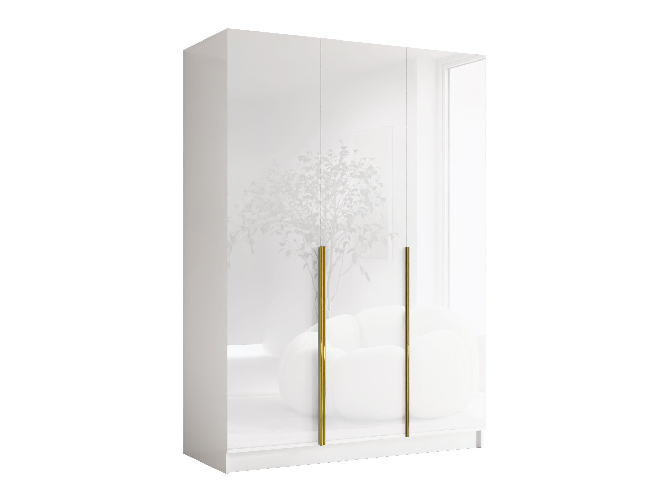 Armoire Closico Decoron I (Blanc + Blanc brillant)