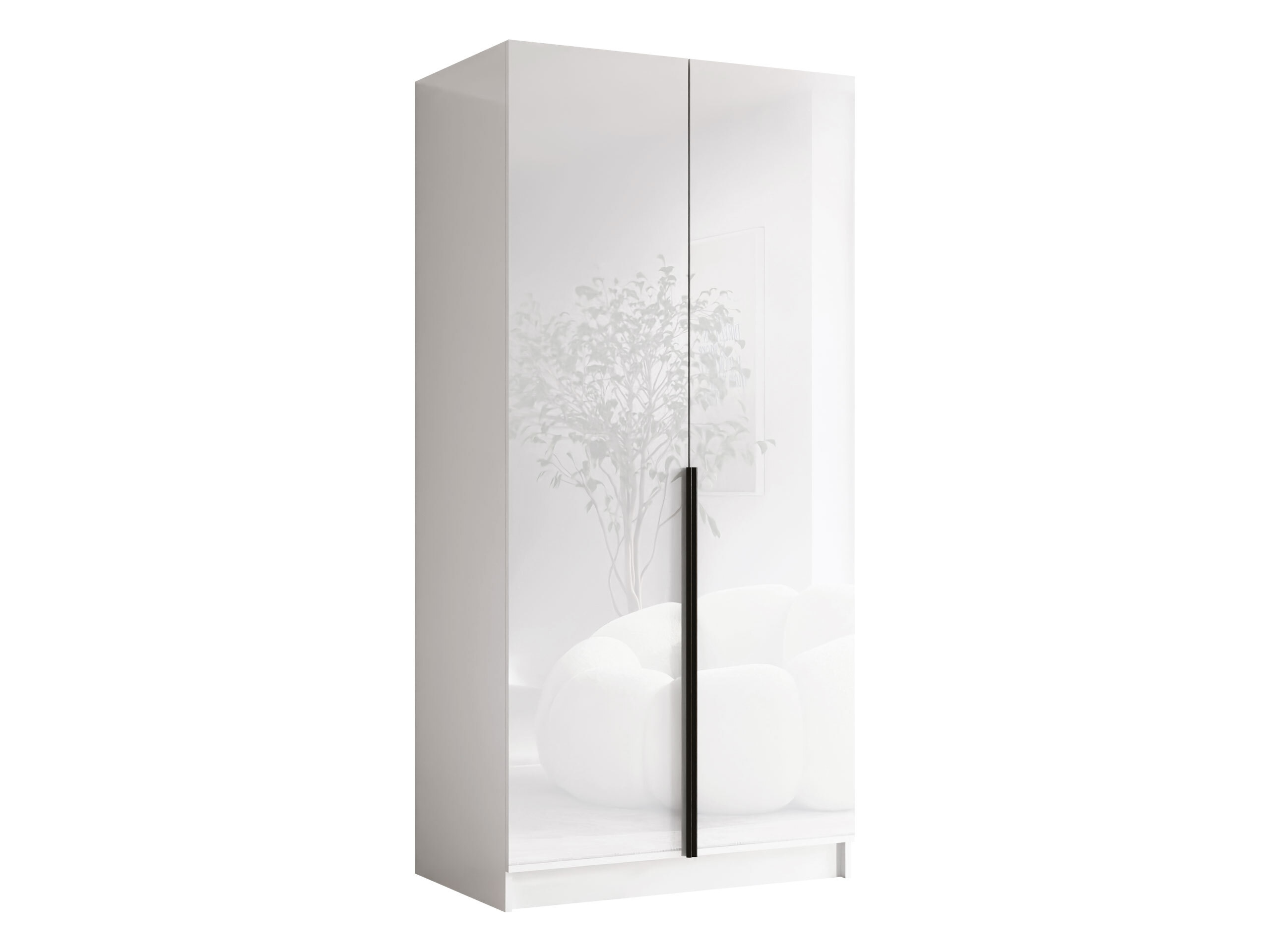 Armoire Closico Staton I (Blanc + Blanc brillant)