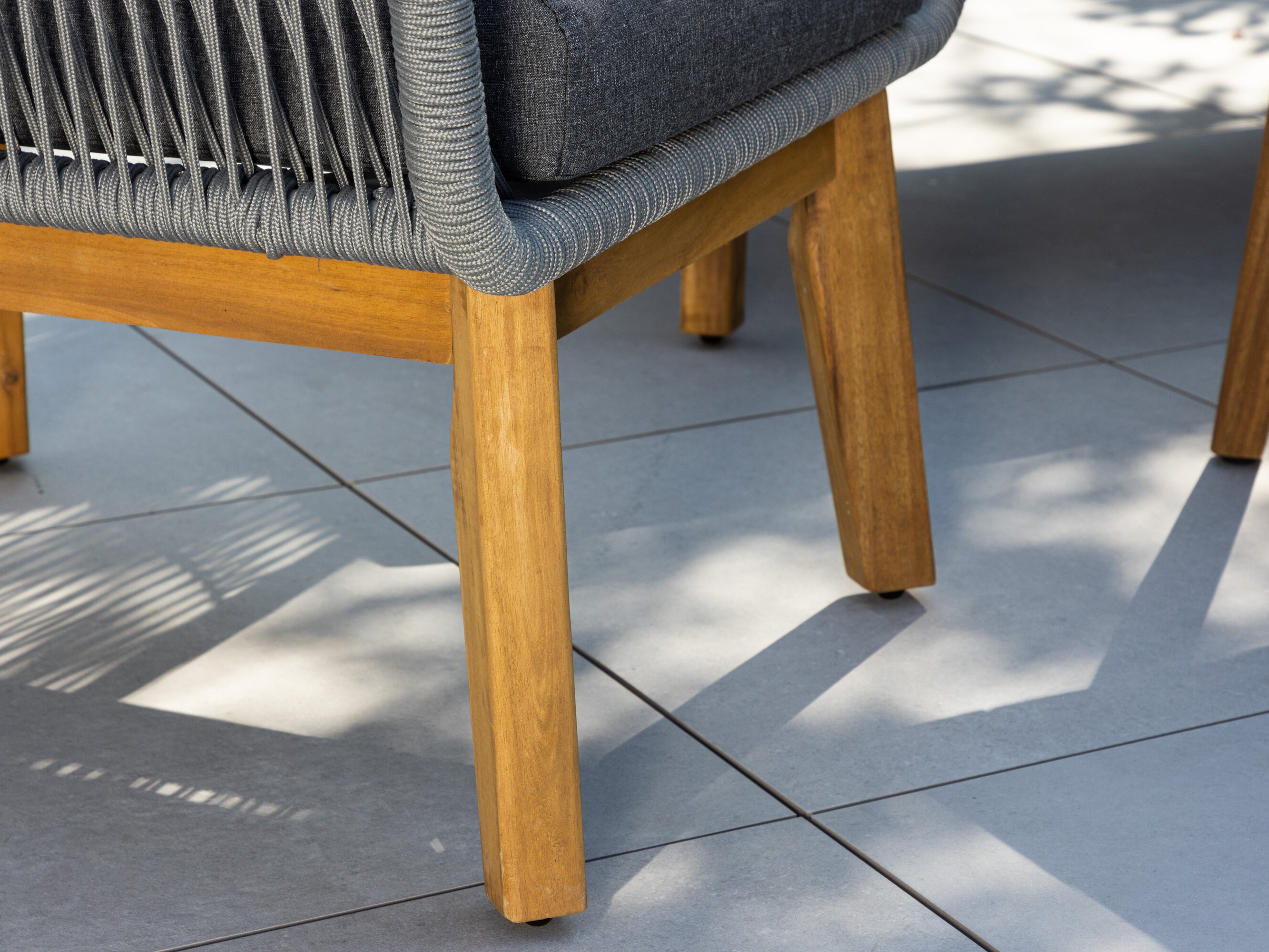 Ensemble de mobilier de jardin Dallas 661 (Gris + Acacia)