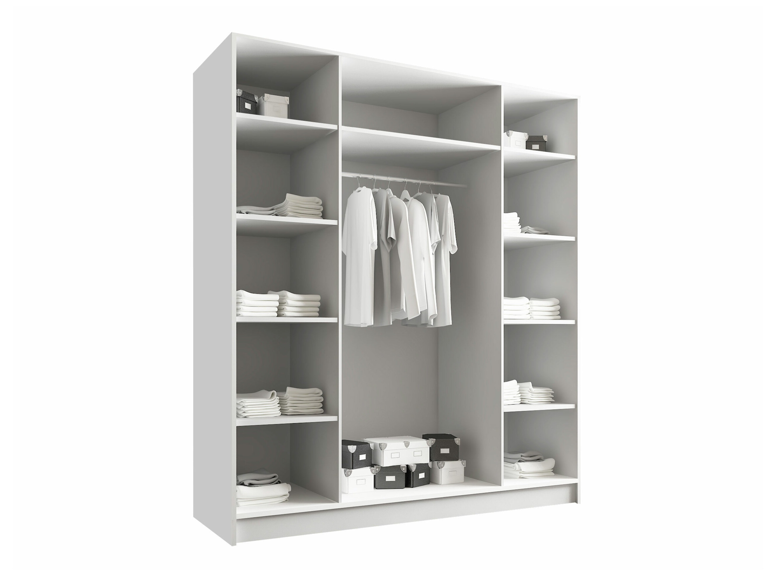 Armoire Closico Navor II (Cachemire + Noir)